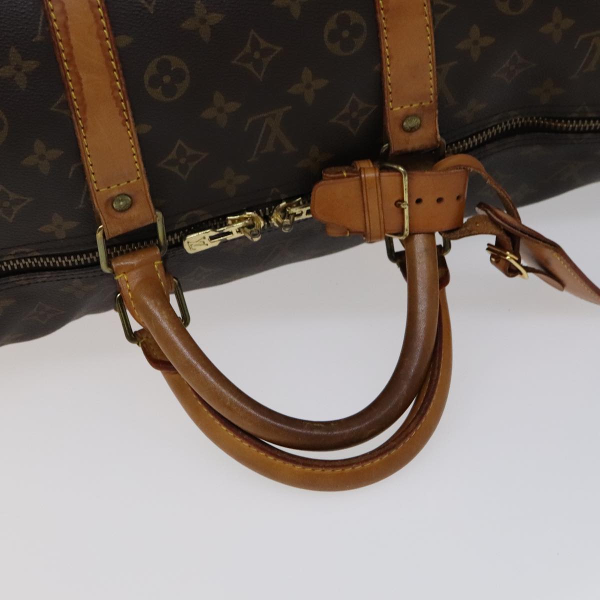 LOUIS VUITTON Monogram Keepall 55 Boston Bag M41424 LV Auth 108703