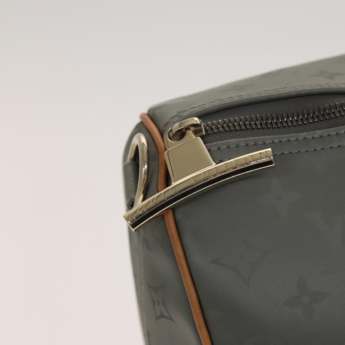 LOUIS VUITTON Titanium Keepall Bandouliere 50 Bag Silver M43886 LV Auth 108706A