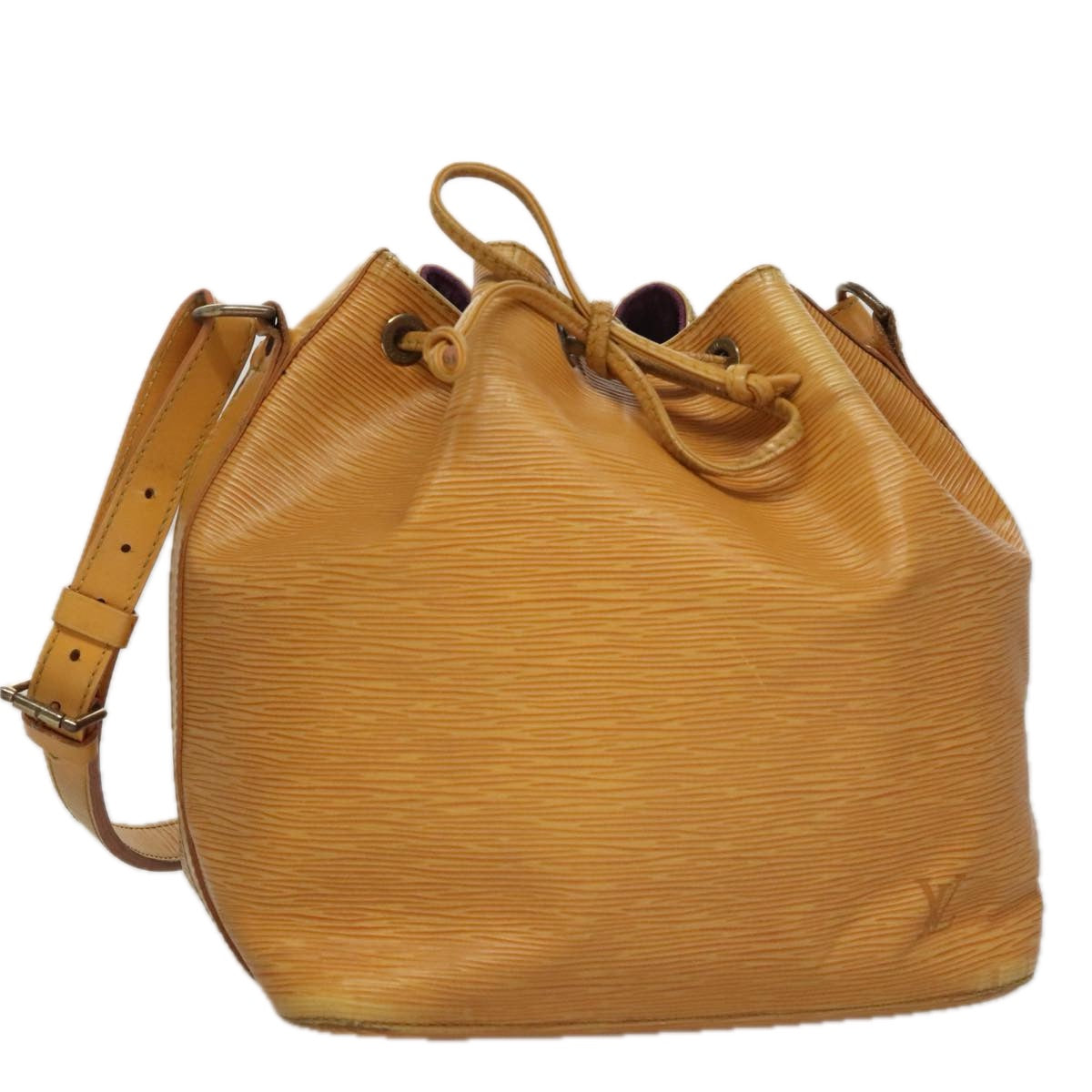 LOUIS VUITTON Epi Petit Noe Shoulder Bag Yellow M44109 LV Auth 108728