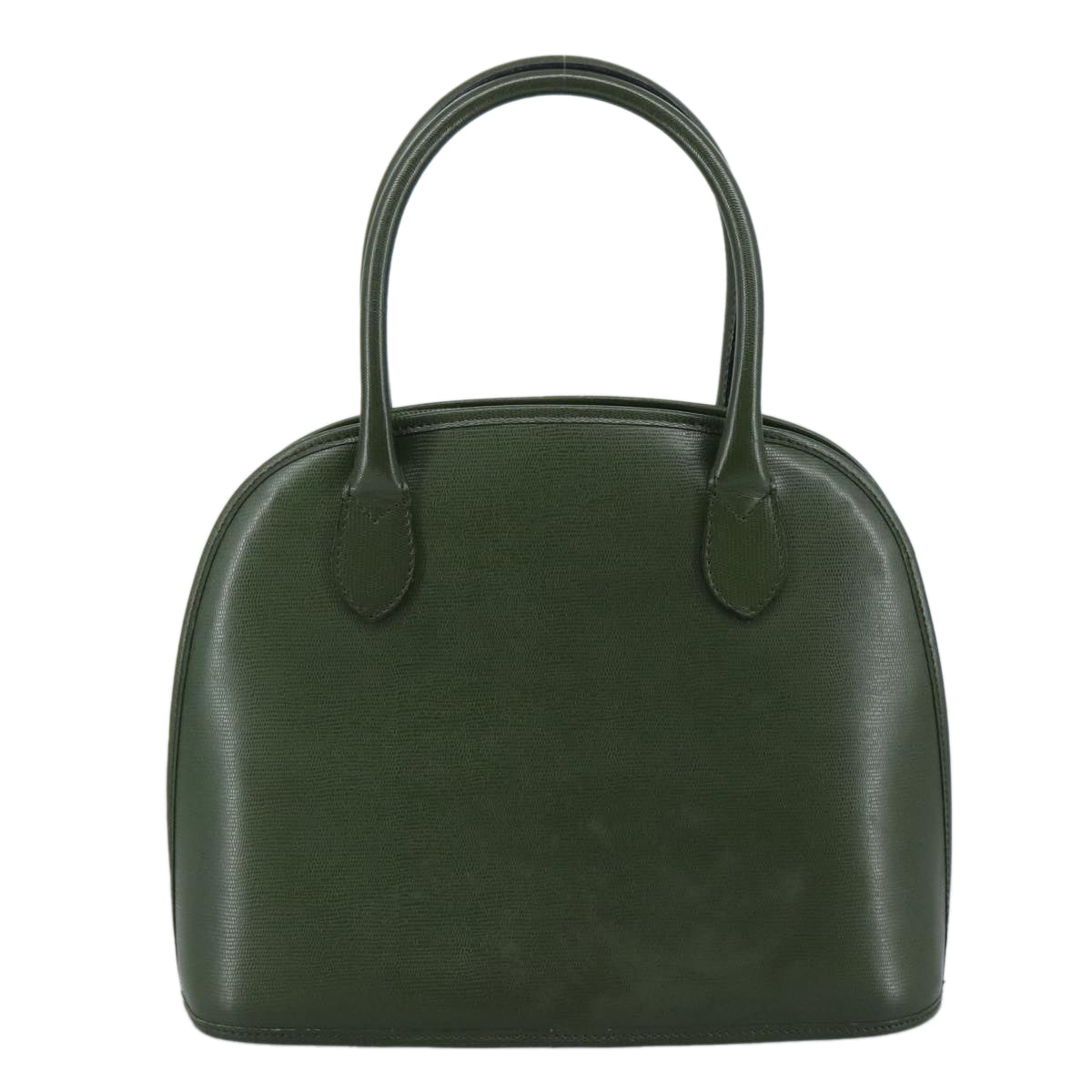 CELINE Hand Bag Leather 2way Khaki Auth 108739