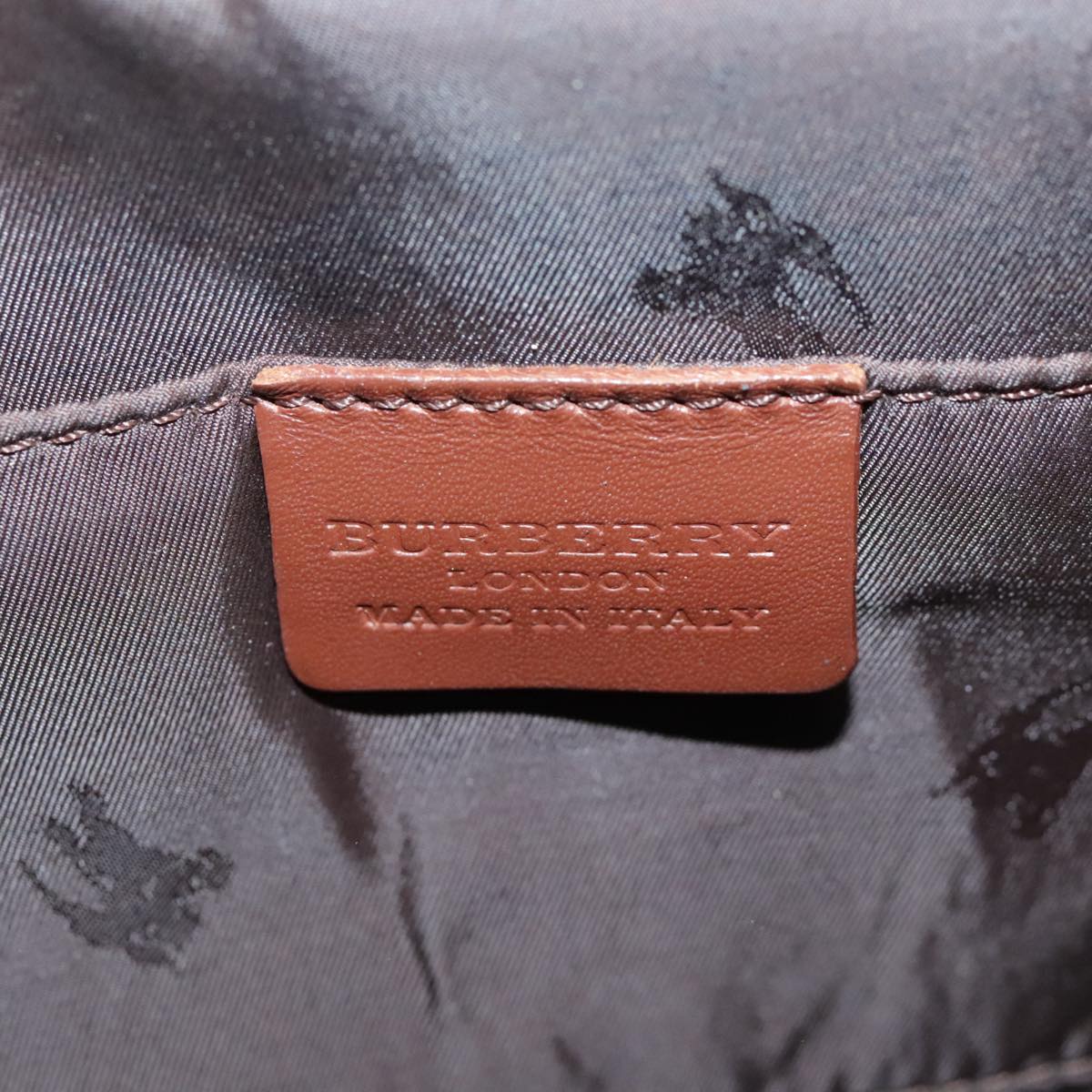 BURBERRY Nova Check Shoulder Bag Canvas Beige Auth 108751