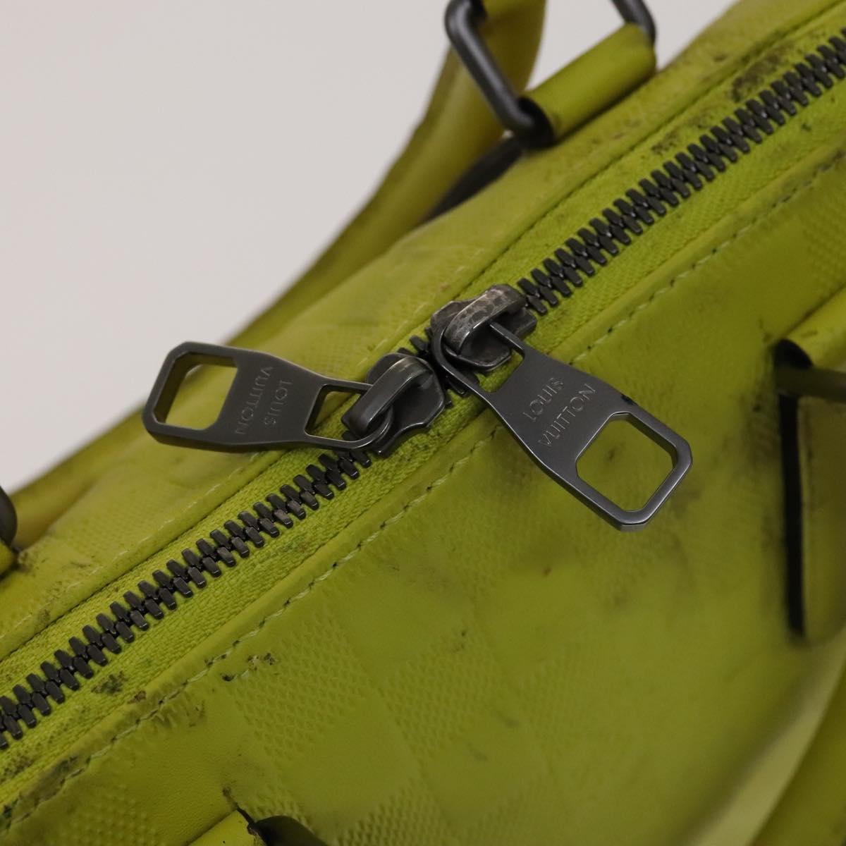 LOUIS VUITTON Damier Infini Porte Documents Jules Bag Yellow N41391 Auth 108788