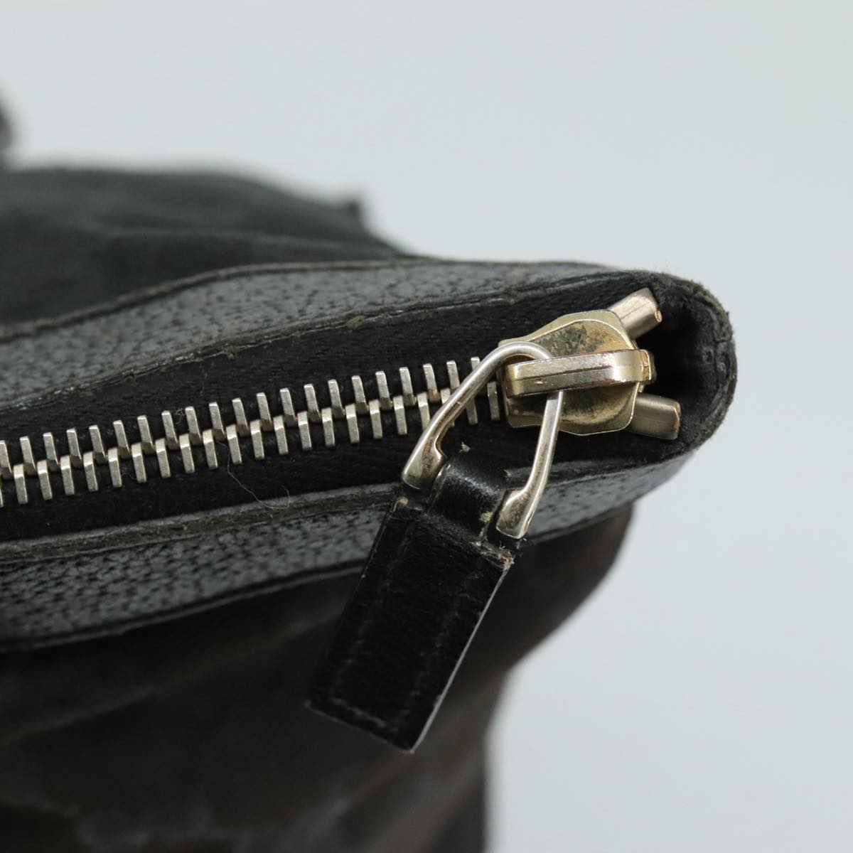 GUCCI GG Canvas Tote Bag Black Gold 141470 Auth 108824