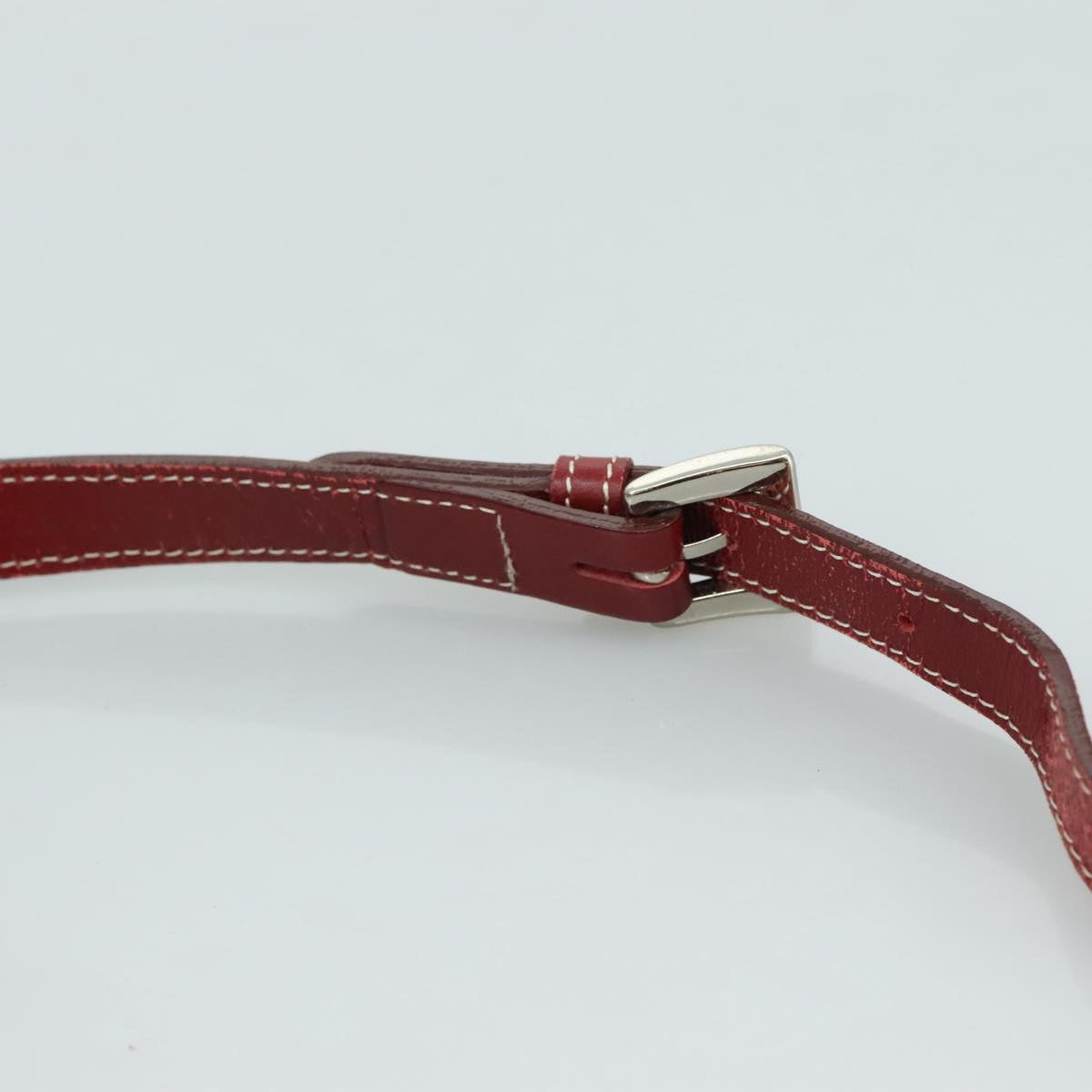 BURBERRY Nova Check Blue Label Shoulder Bag Nylon Beige Silver Auth 108828