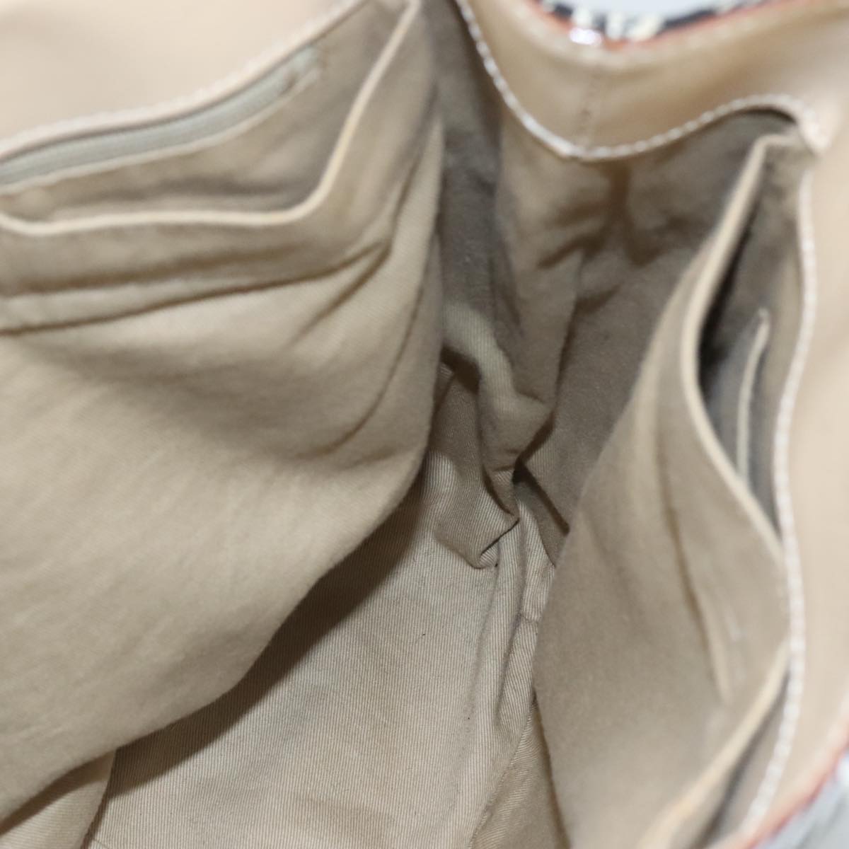 BURBERRY Nova Check Blue Label Tote Bag Canvas Navy Beige Silver Auth 108831