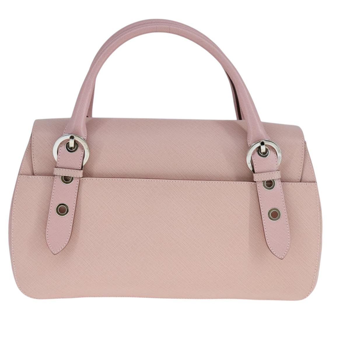 Salvatore Ferragamo Gancini Hand Bag Leather Pink Auth 108902V