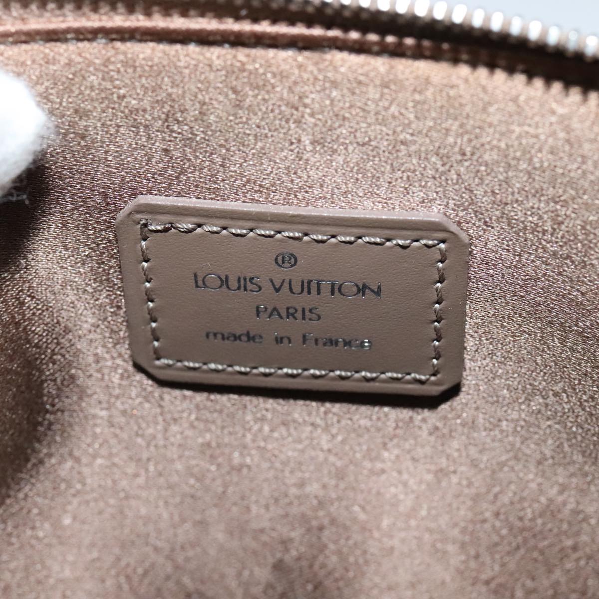 LOUIS VUITTON Monogram Satin Little Alma Hand Bag Gray M92147 LV Auth 108907