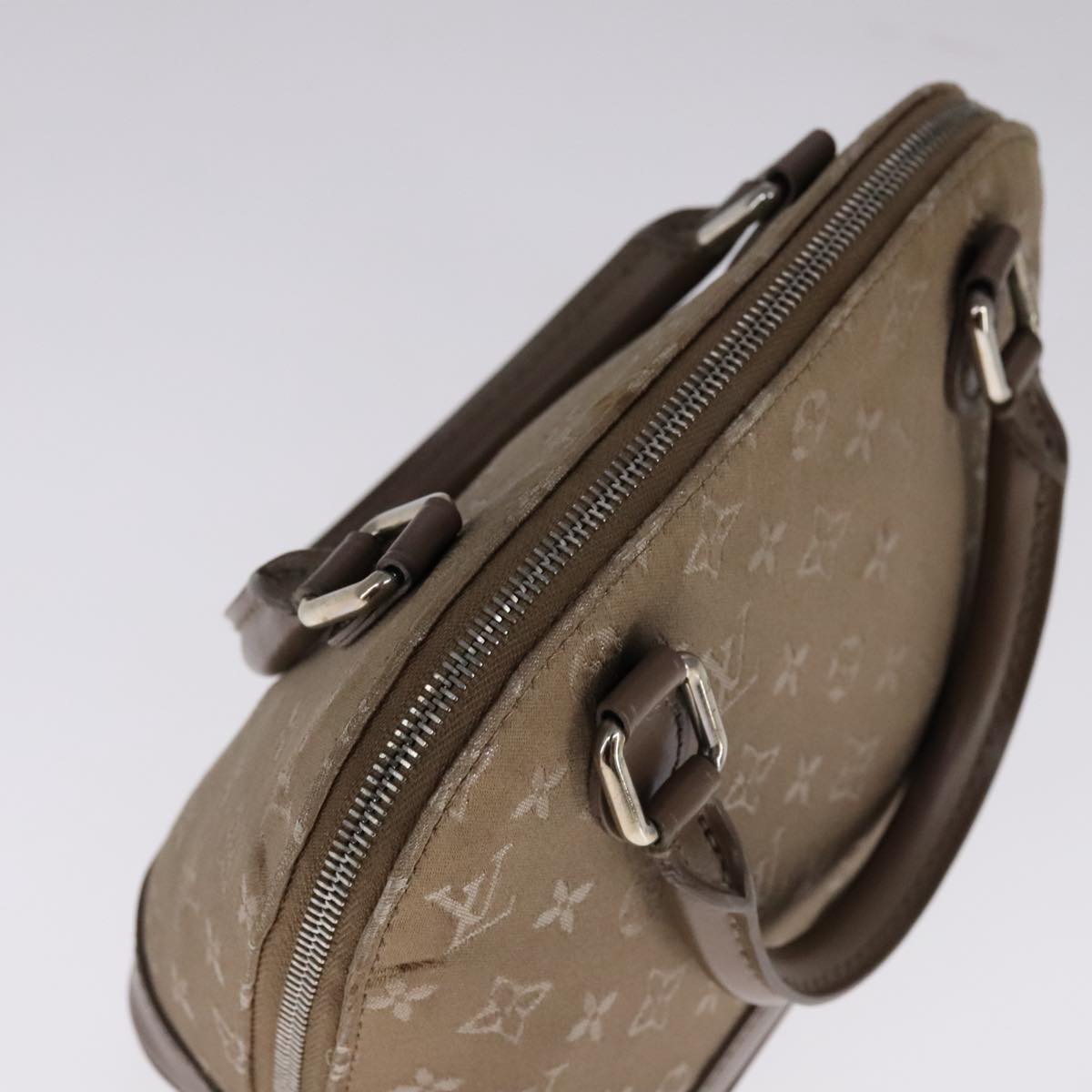 LOUIS VUITTON Monogram Satin Little Alma Hand Bag Gray M92147 LV Auth 108907