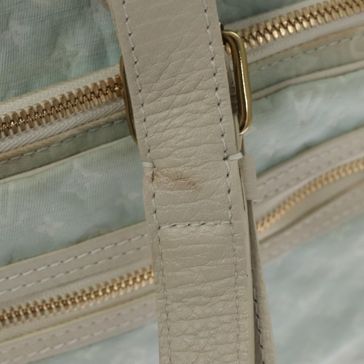LOUIS VUITTON Monogram Mini Lin Sac Arange Mothers Bag Blue M95256 Auth 108921