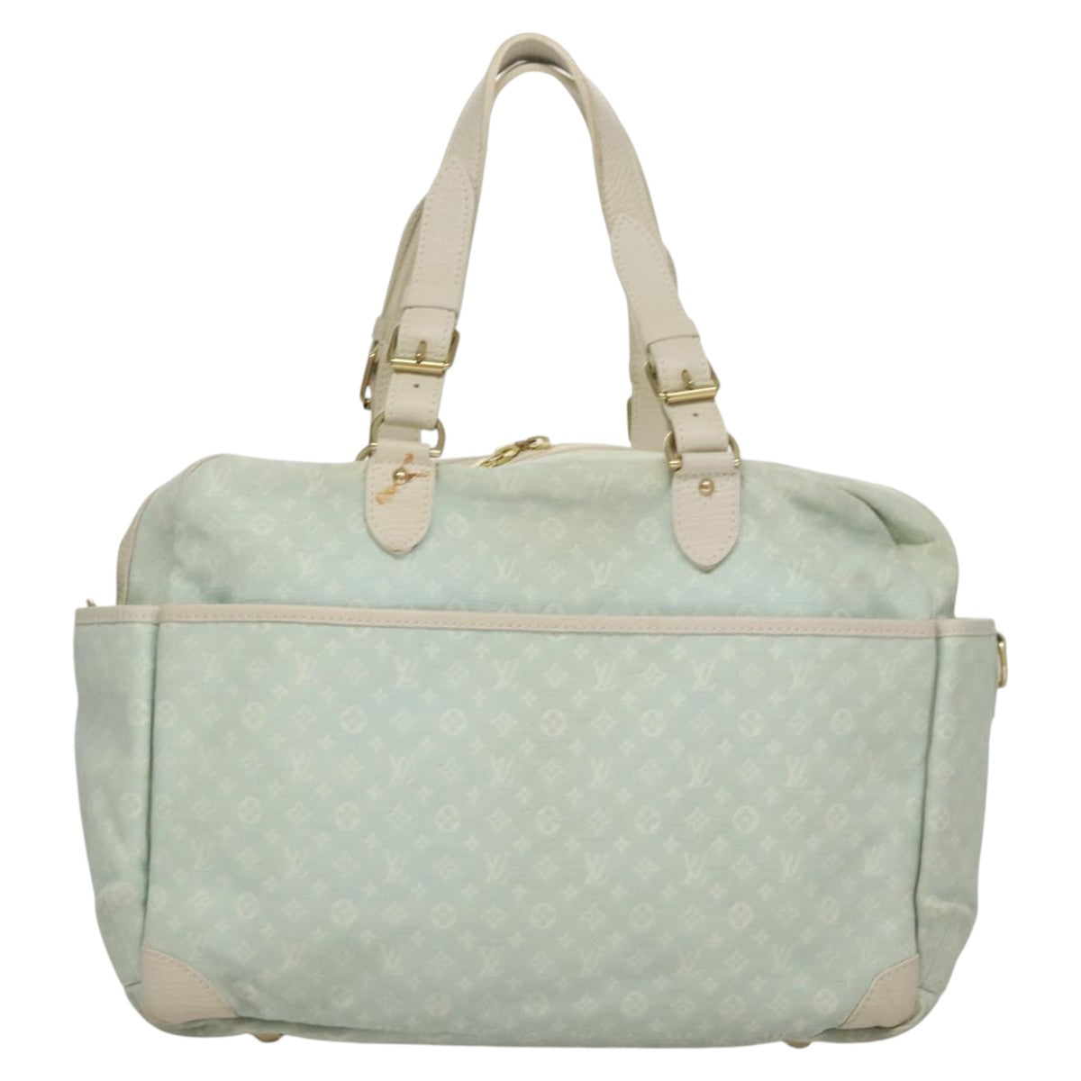 LOUIS VUITTON Monogram Mini Lin Sac Arange Mothers Bag Blue M95256 Auth 108921