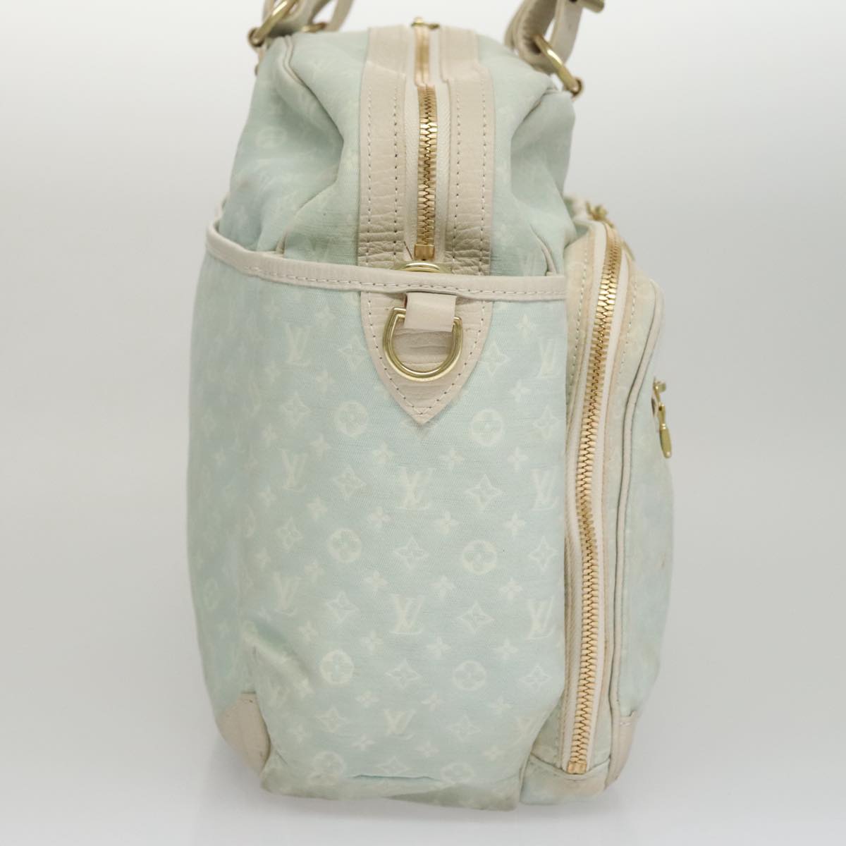 LOUIS VUITTON Monogram Mini Lin Sac Arange Mothers Bag Blue M95256 Auth 108921