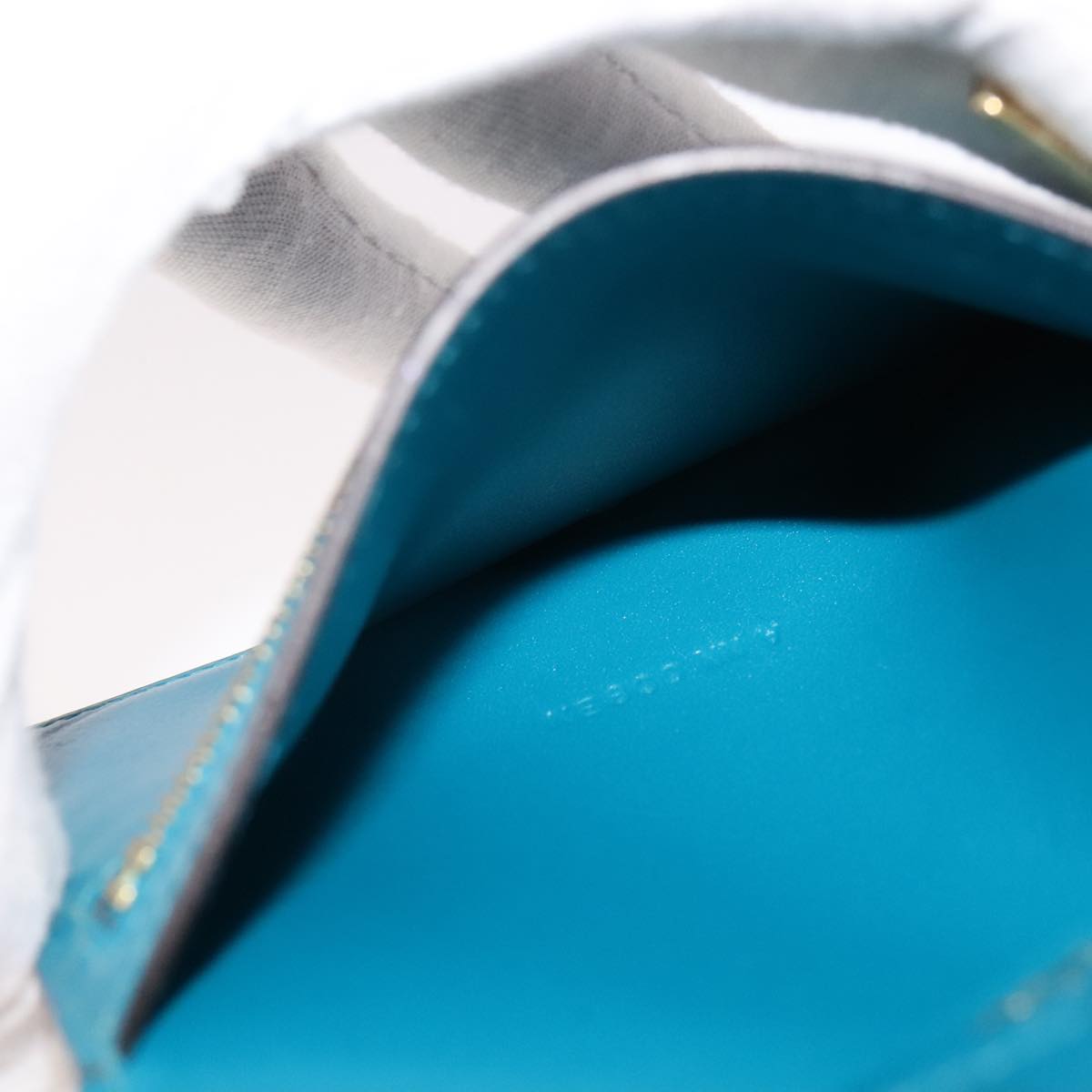 HERMES Bearn Compact Wallet Leather Blue Auth 108926