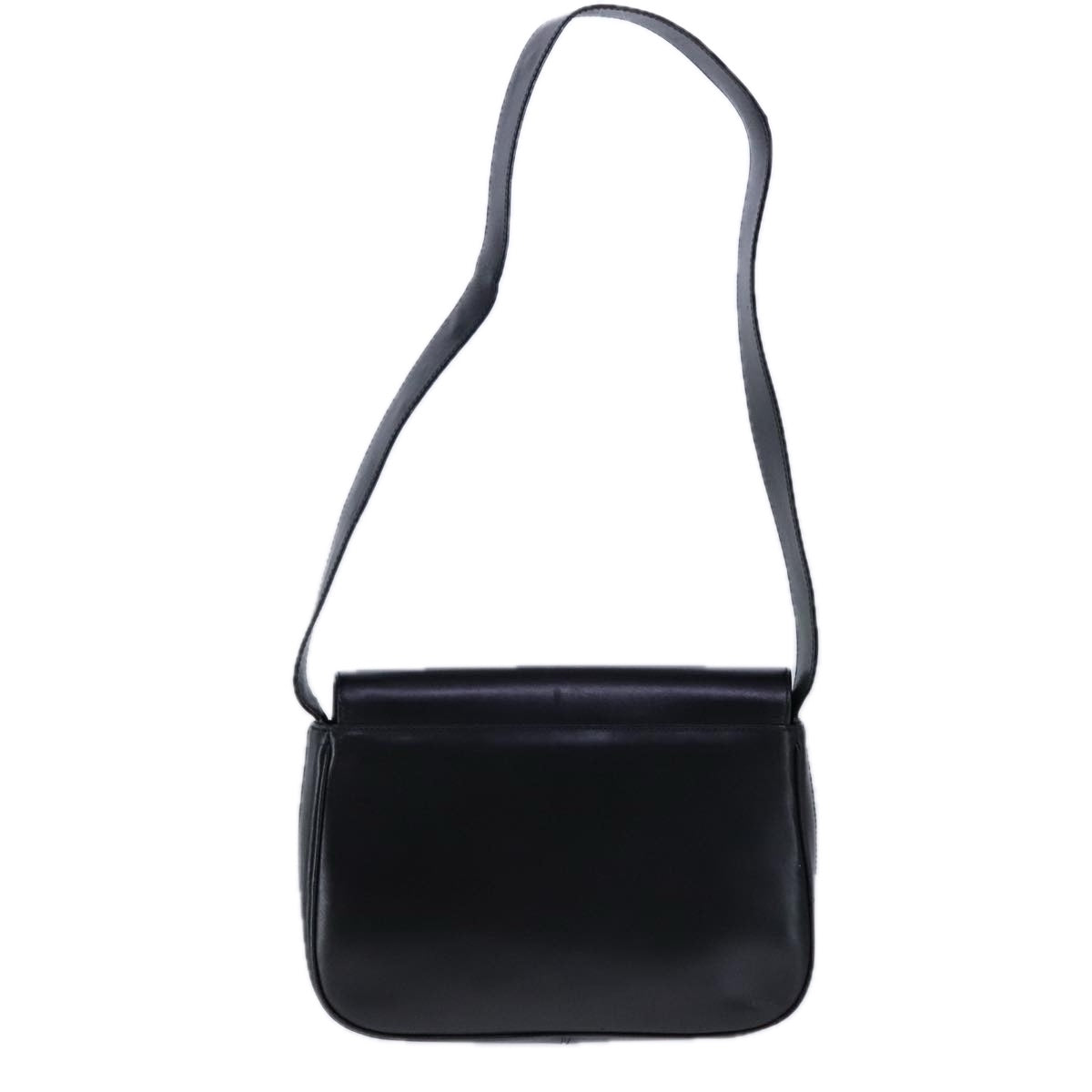 Salvatore Ferragamo Vala Shoulder Bag Leather Black Gold Auth 109105