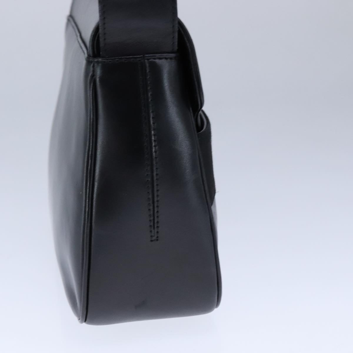 Salvatore Ferragamo Vala Shoulder Bag Leather Black Gold Auth 109105