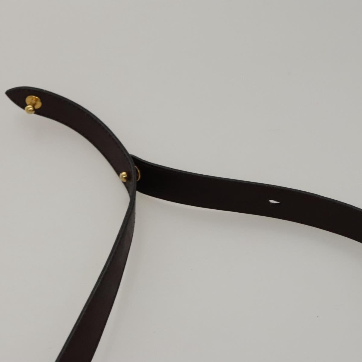 Christian Dior Shoulder Bag Leather Bordeaux Gold Auth 109198