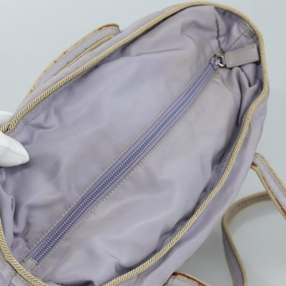 PRADA Tote Bag Nylon Purple Auth 109266