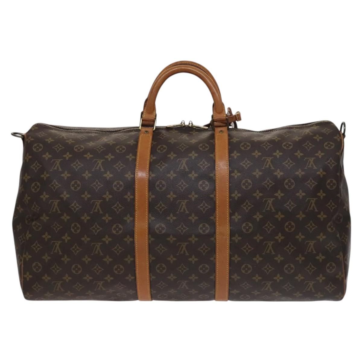 LOUIS VUITTON Monogram Keepall Bandouliere 60 Boston Bag M41412 LV Auth 109329