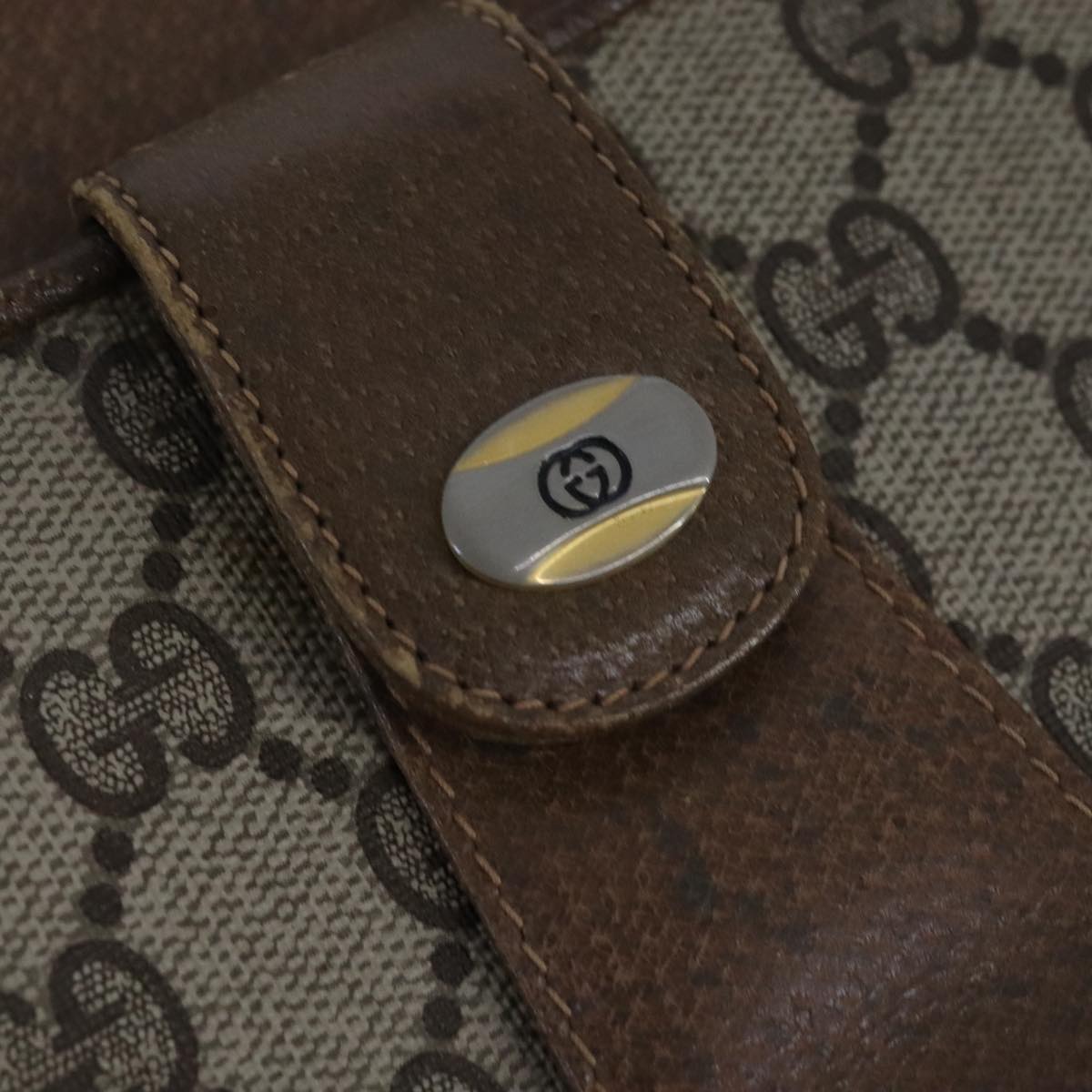 GUCCI GG Supreme Hand Bag PVC Leather Beige 10 02 021 Auth 109381