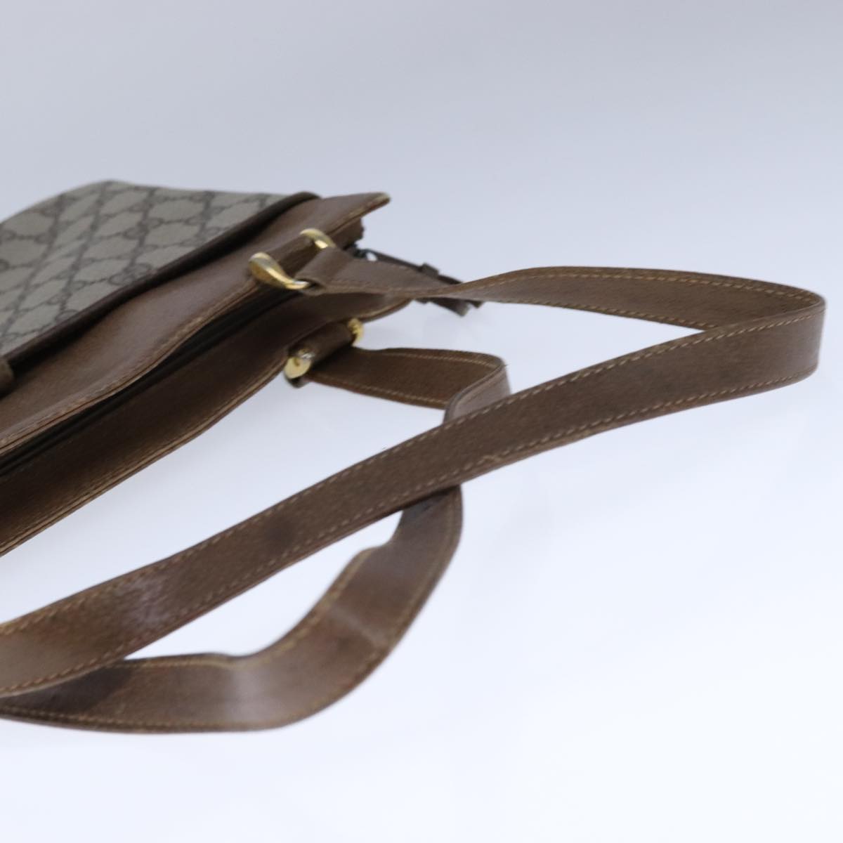 GUCCI GG Supreme Hand Bag PVC Leather Beige 10 02 021 Auth 109381