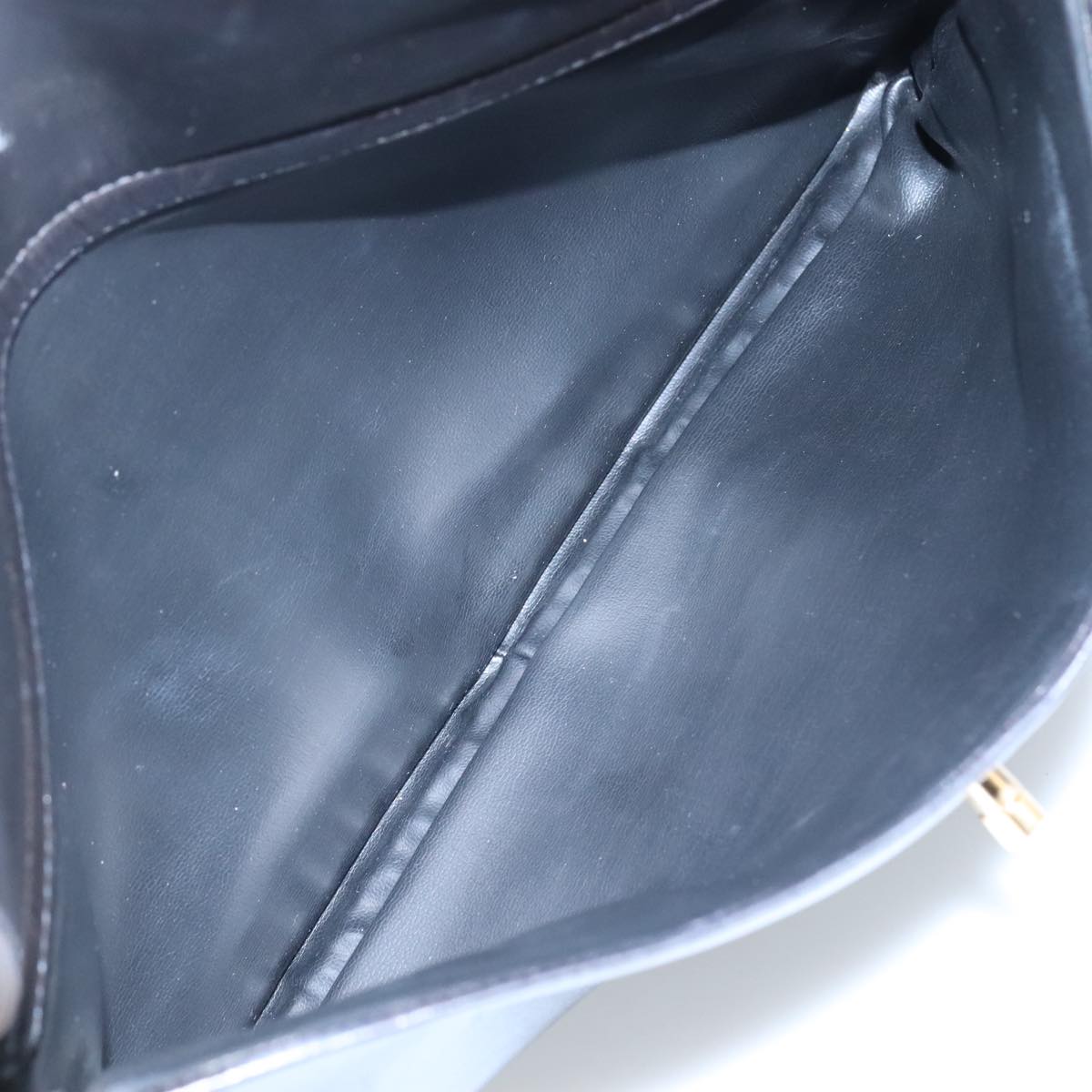 CHANEL COCO Mark Chain Shoulder Bag Lamb Skin Black Gold CC Auth 109490