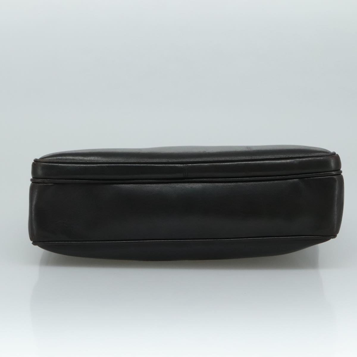 CHANEL COCO Mark Chain Shoulder Bag Lamb Skin Black Gold CC Auth 109490