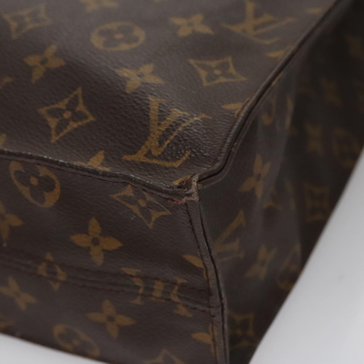 LOUIS VUITTON Monogram Sac Plat Hand Bag M51140 LV Auth 109616