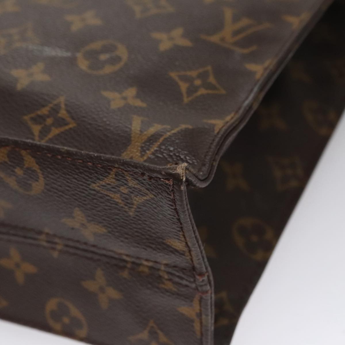 LOUIS VUITTON Monogram Sac Plat Hand Bag M51140 LV Auth 109616