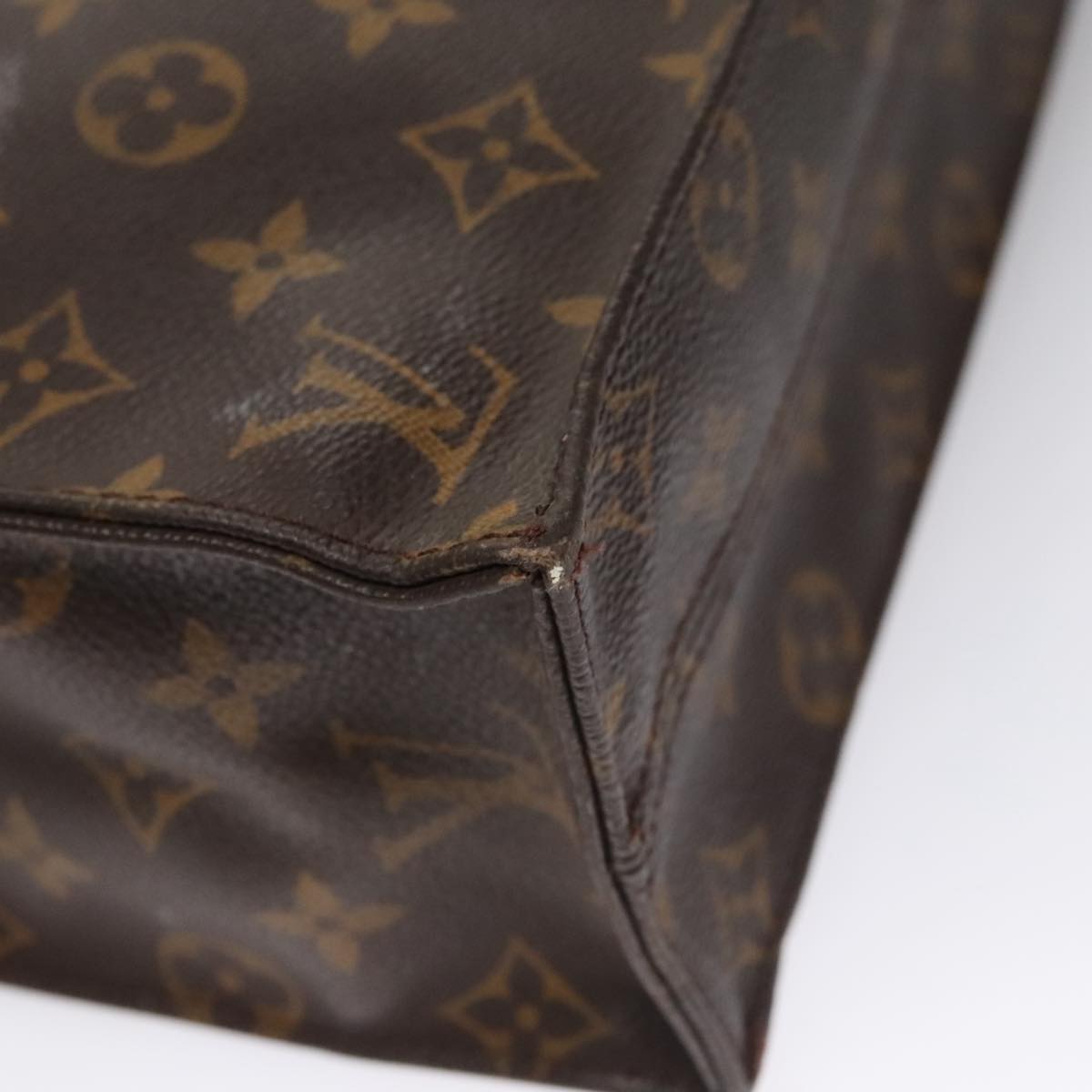 LOUIS VUITTON Monogram Sac Plat Hand Bag M51140 LV Auth 109616