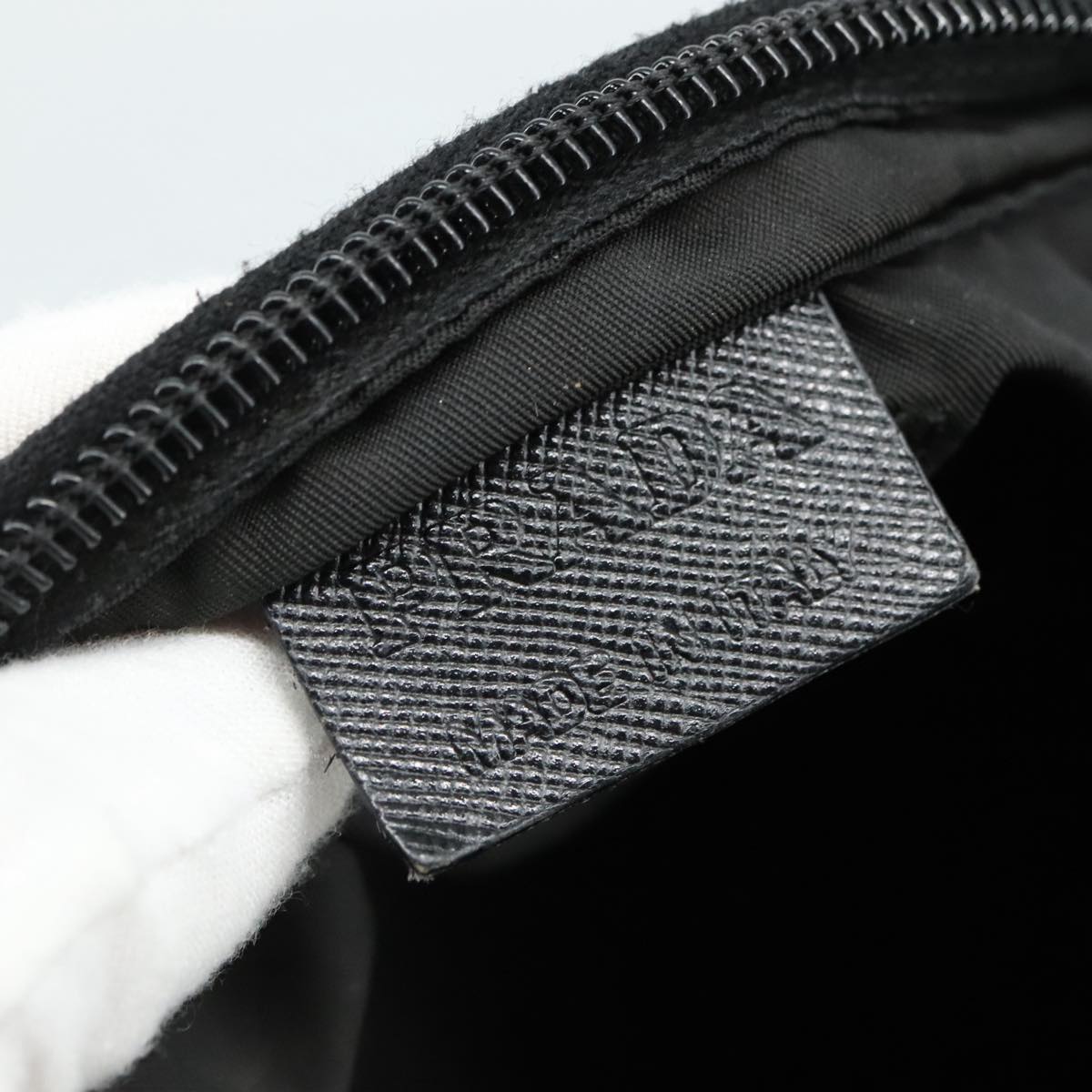 PRADA Shoulder Bag Nylon Black Auth 109665