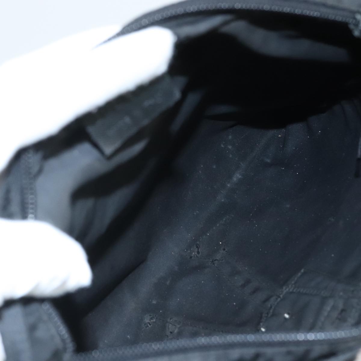 PRADA Shoulder Bag Nylon Black Auth 109665