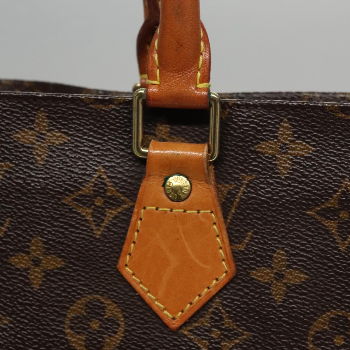 LOUIS VUITTON Monogram Sac Plat Hand Bag M51140 LV Auth 109668