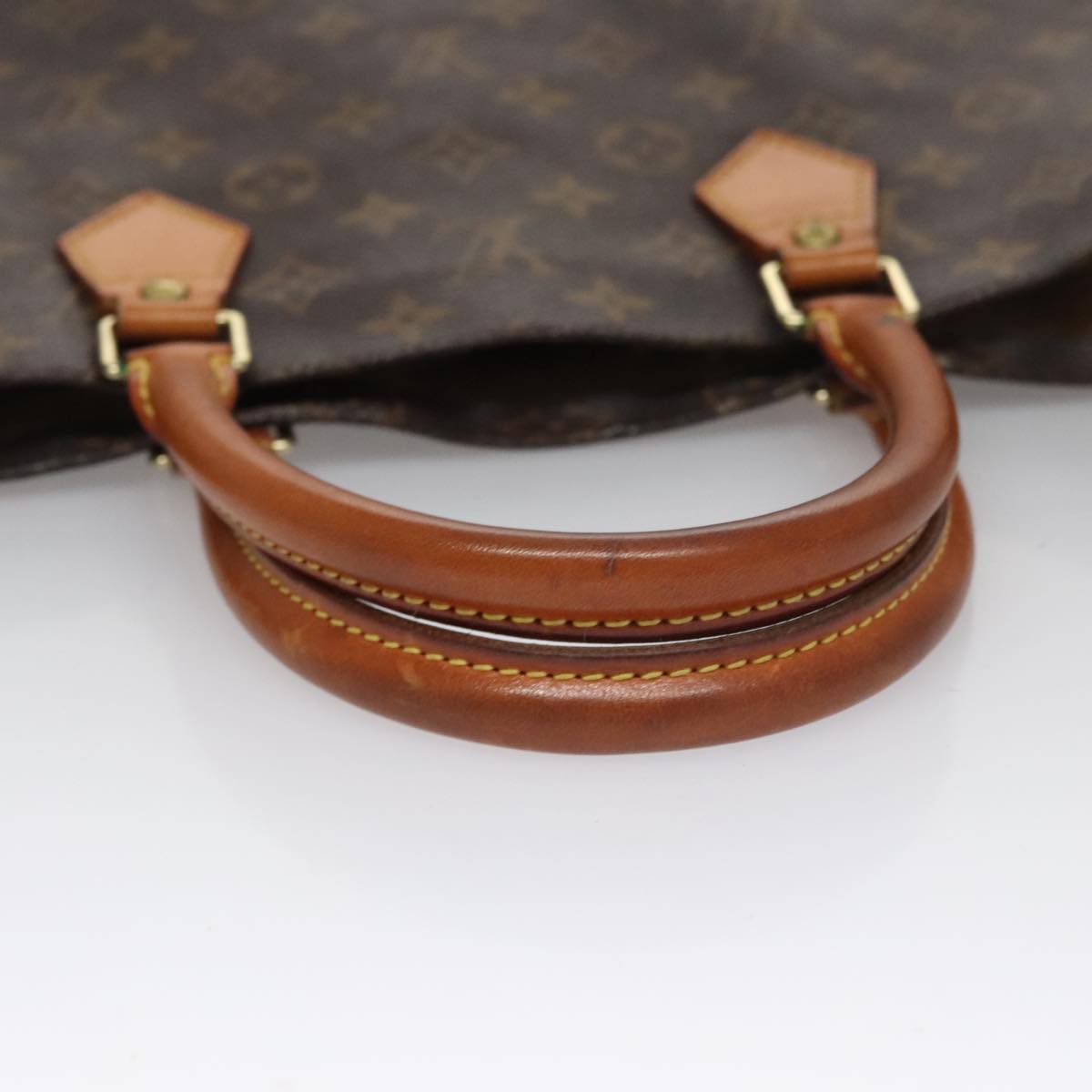 LOUIS VUITTON Monogram Sac Plat Hand Bag M51140 LV Auth 109668