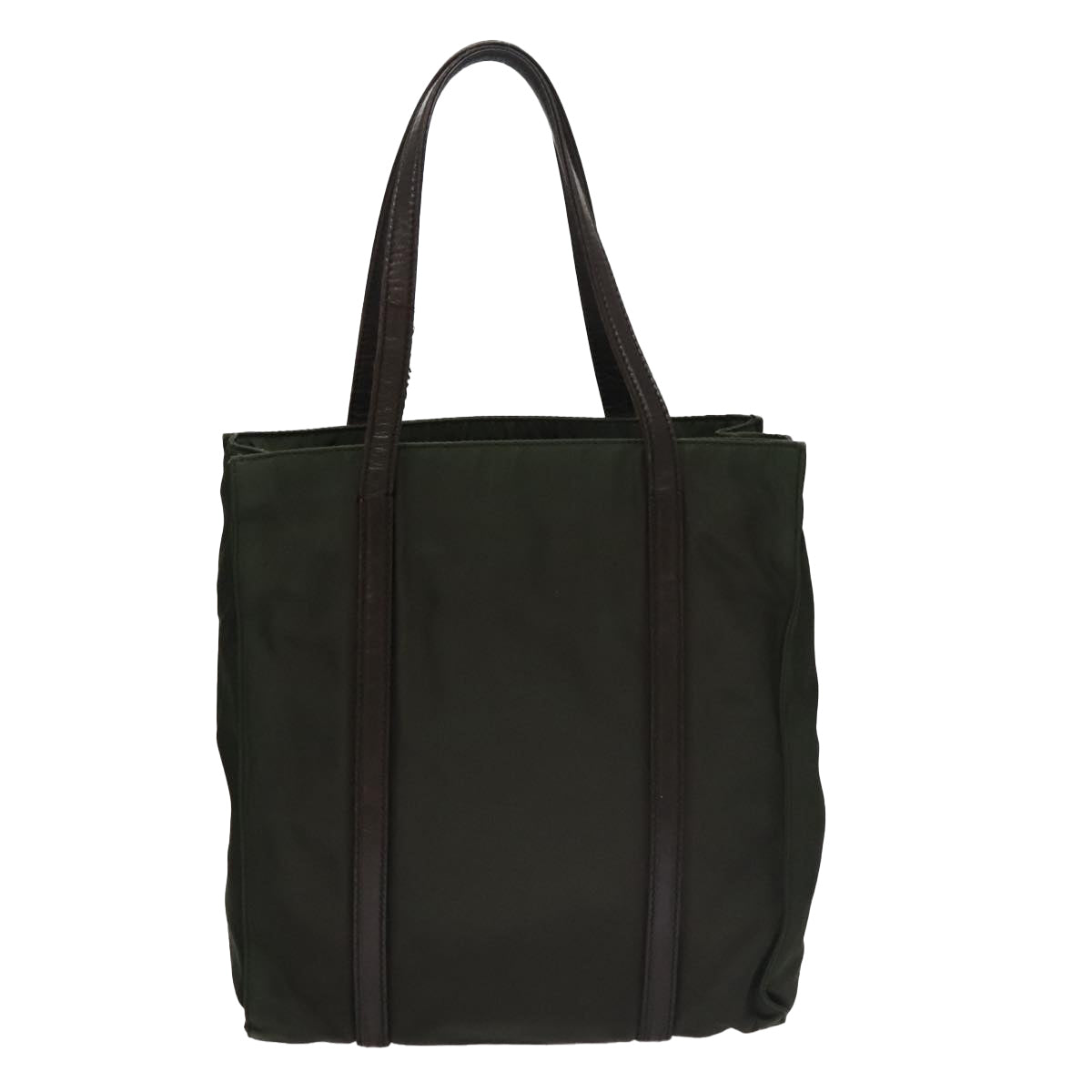 PRADA Hand Bag Nylon Khaki Auth 109677