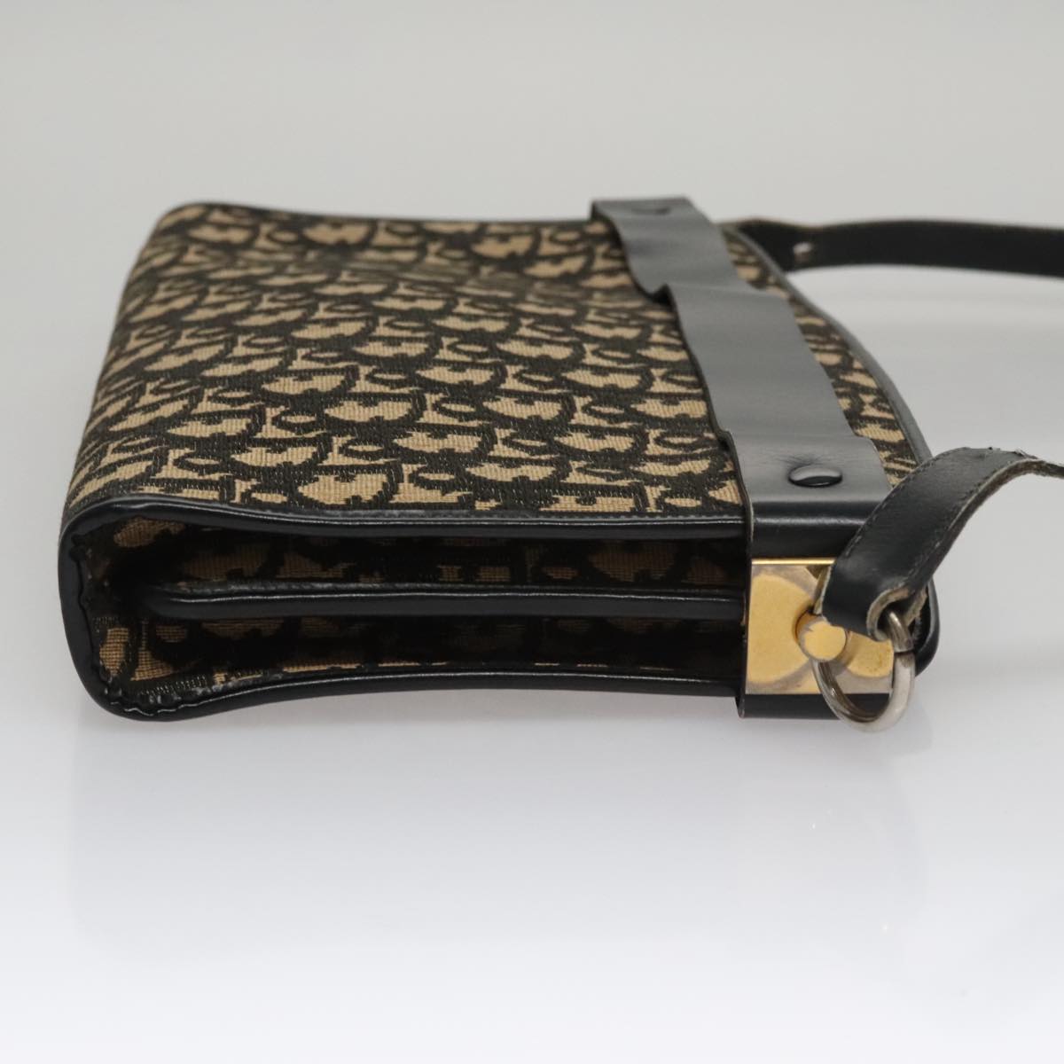 Christian Dior Trotter Canvas Shoulder Bag Navy Auth 109699