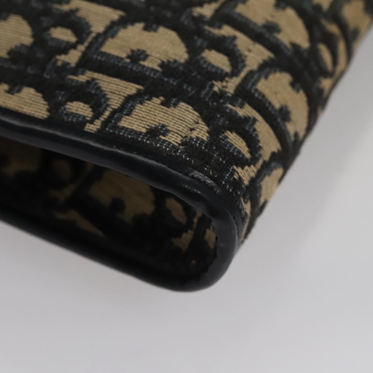 Christian Dior Trotter Canvas Shoulder Bag Navy Auth 109700