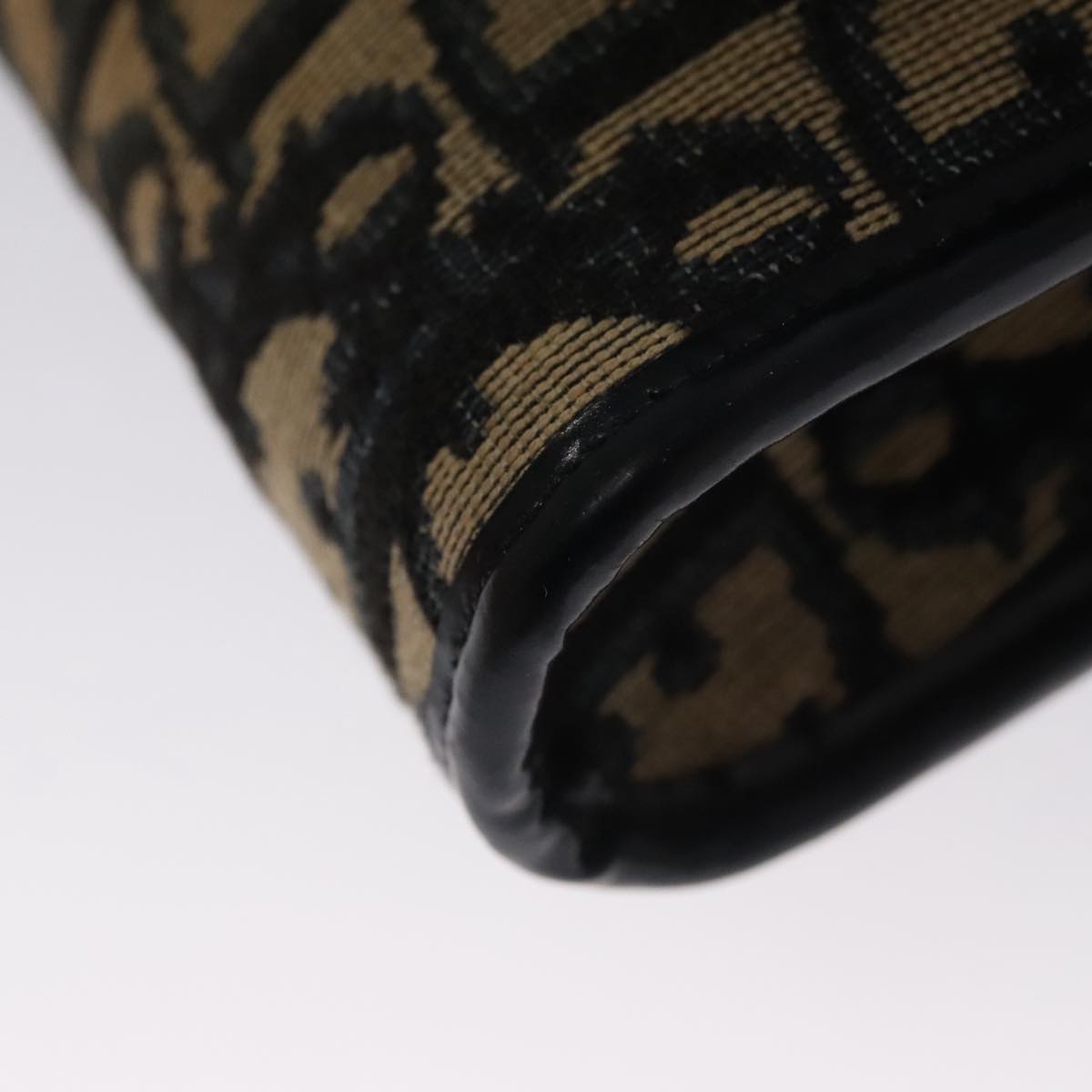 Christian Dior Trotter Canvas Shoulder Bag Navy Auth 109700