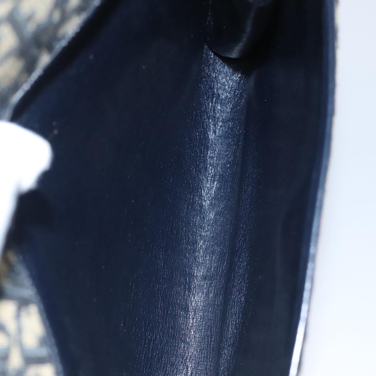 Christian Dior Trotter Canvas Shoulder Bag Navy Auth 109700