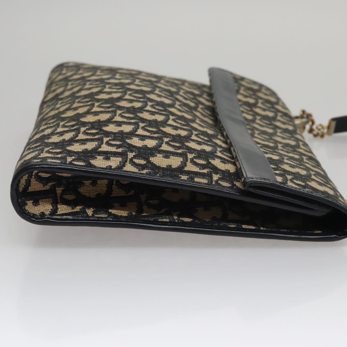 Christian Dior Trotter Canvas Shoulder Bag Navy Auth 109700