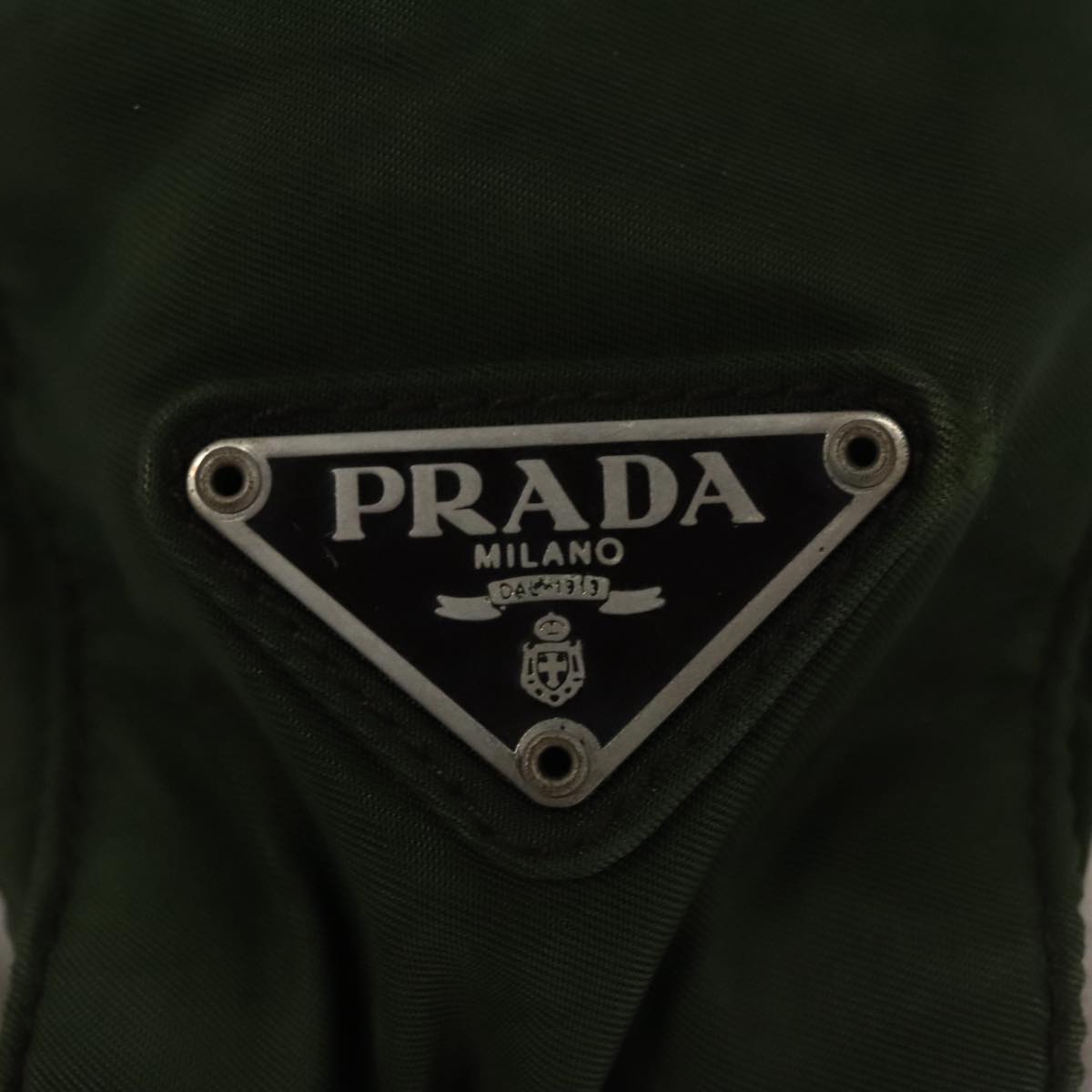 PRADA Shoulder Bag Nylon Khaki Auth 109706