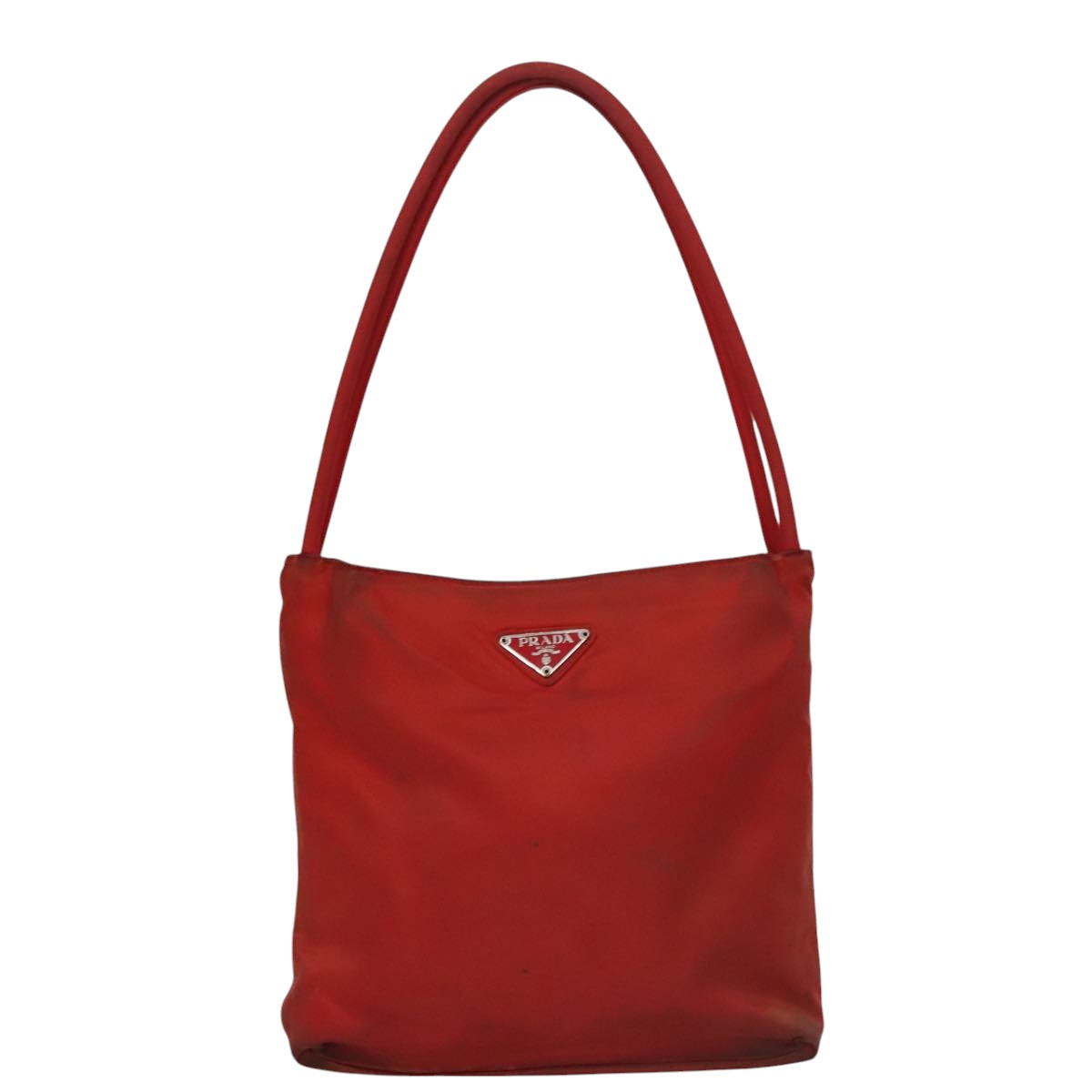 PRADA Shoulder Bag Nylon Red Auth 109708