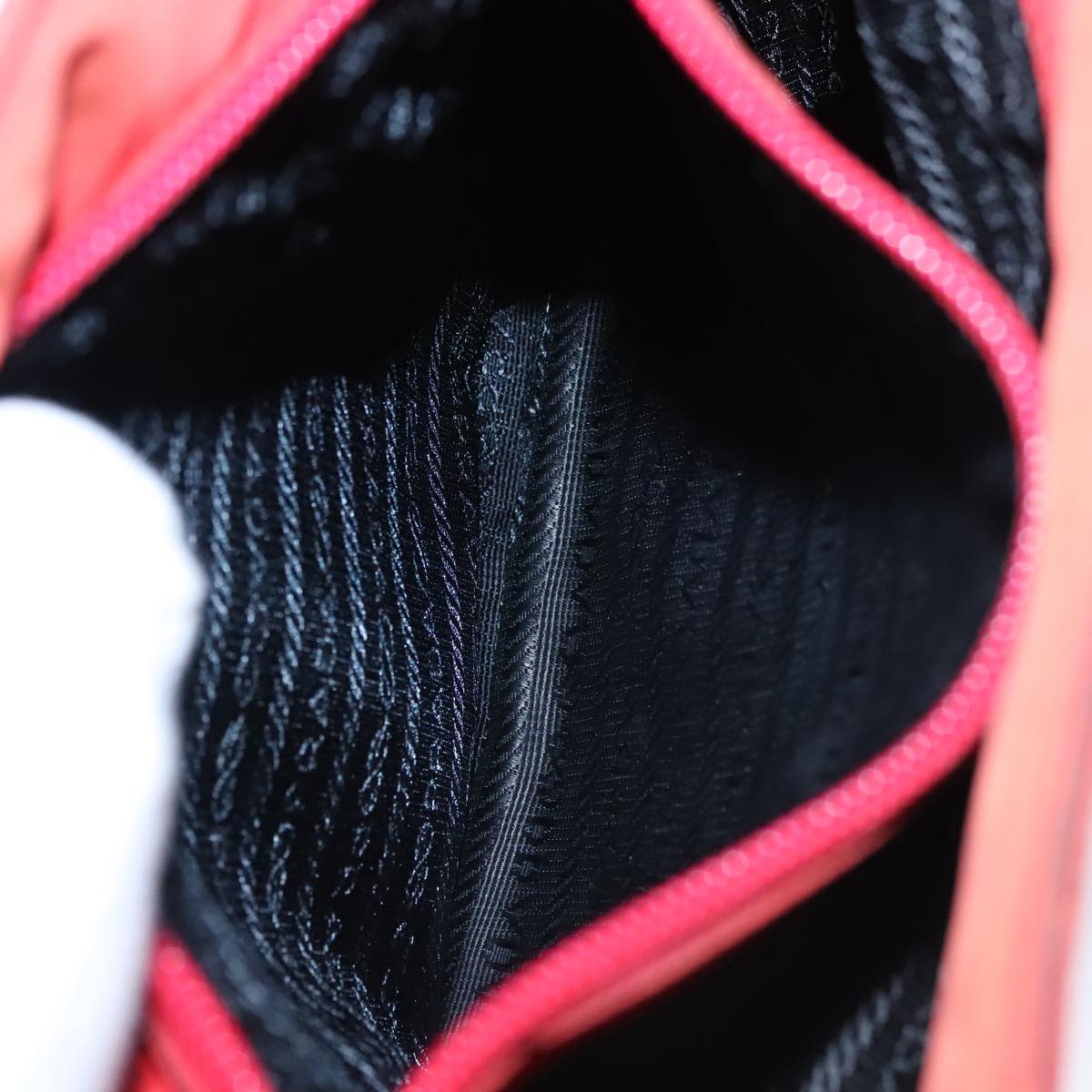 PRADA Shoulder Bag Nylon Red Auth 109708