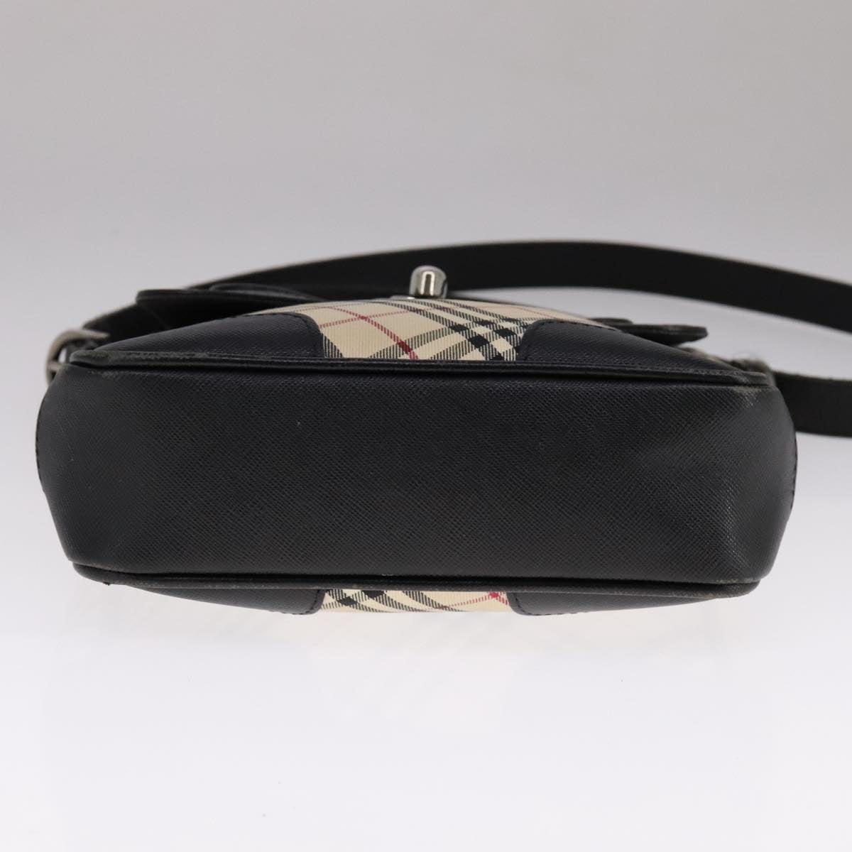 BURBERRY Nova Check Shoulder Bag Canvas Beige Auth 109723