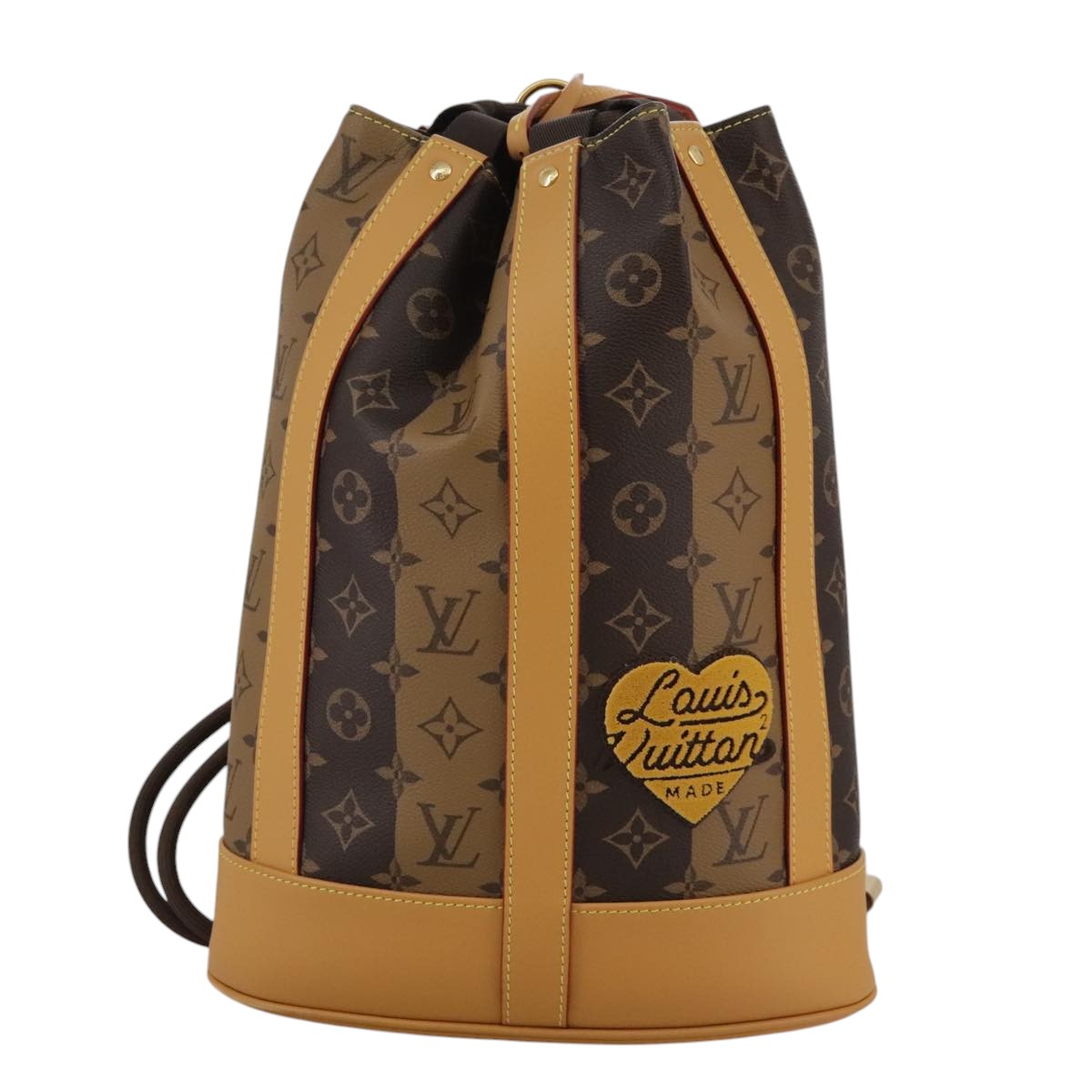 LOUIS VUITTON Monogram Stripe Randonnee messenger Shoulder M45968 Auth 109777A