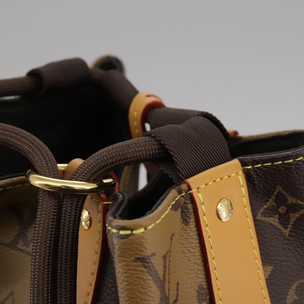 LOUIS VUITTON Monogram Stripe Randonnee messenger Shoulder M45968 Auth 109777A