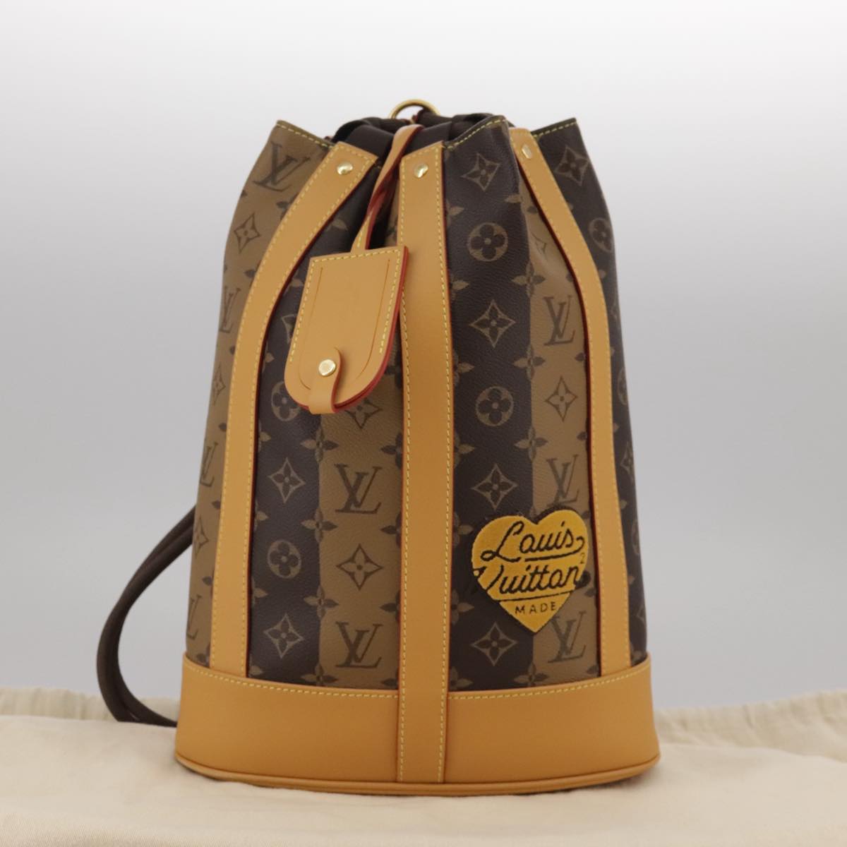 LOUIS VUITTON Monogram Stripe Randonnee messenger Shoulder M45968 Auth 109777A