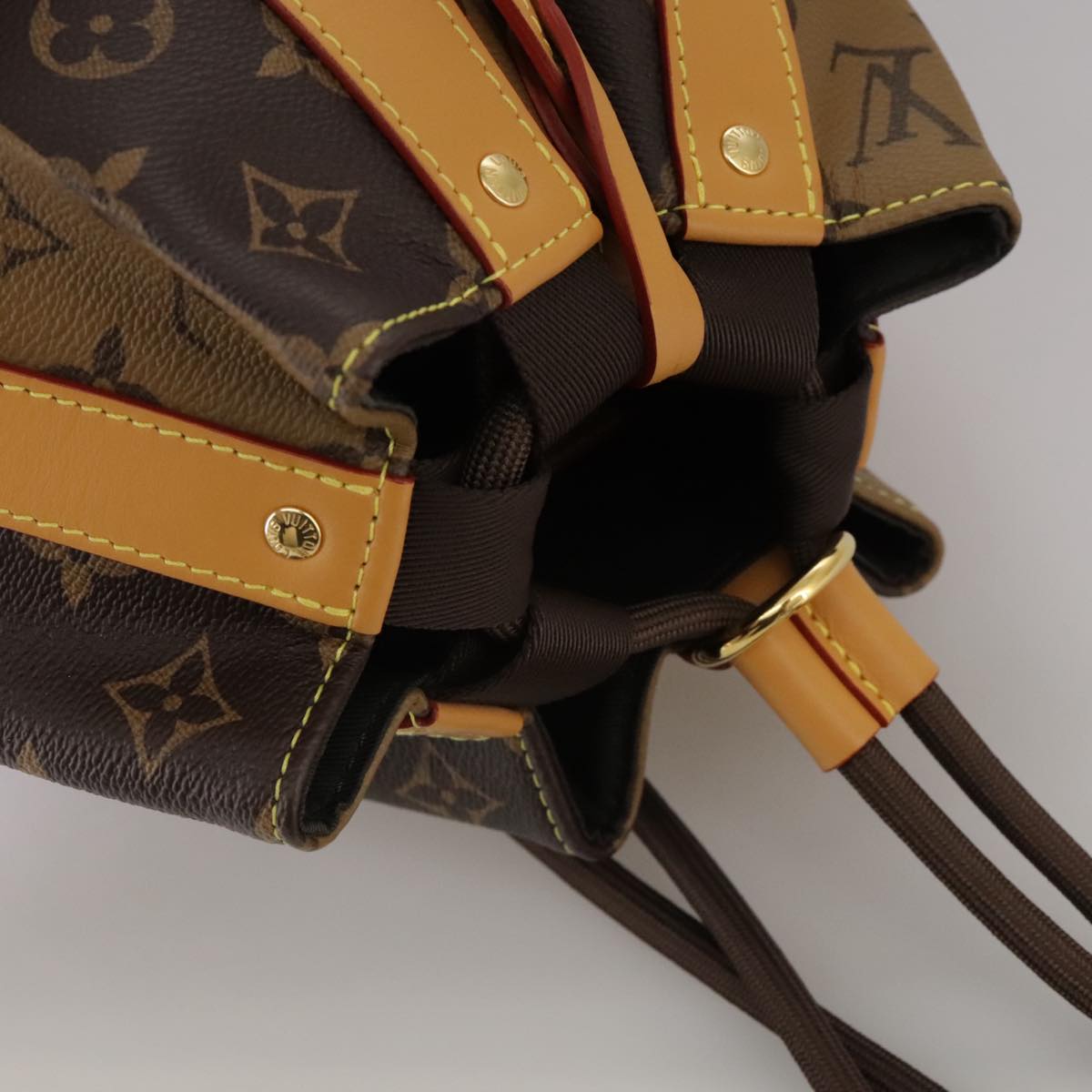 LOUIS VUITTON Monogram Stripe Randonnee messenger Shoulder M45968 Auth 109777A