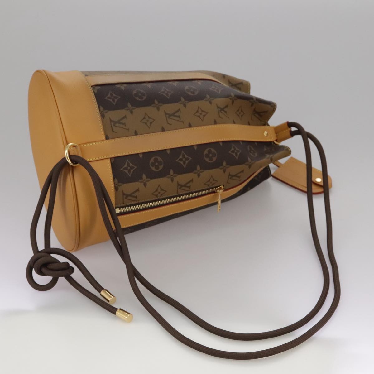 LOUIS VUITTON Monogram Stripe Randonnee messenger Shoulder M45968 Auth 109777A