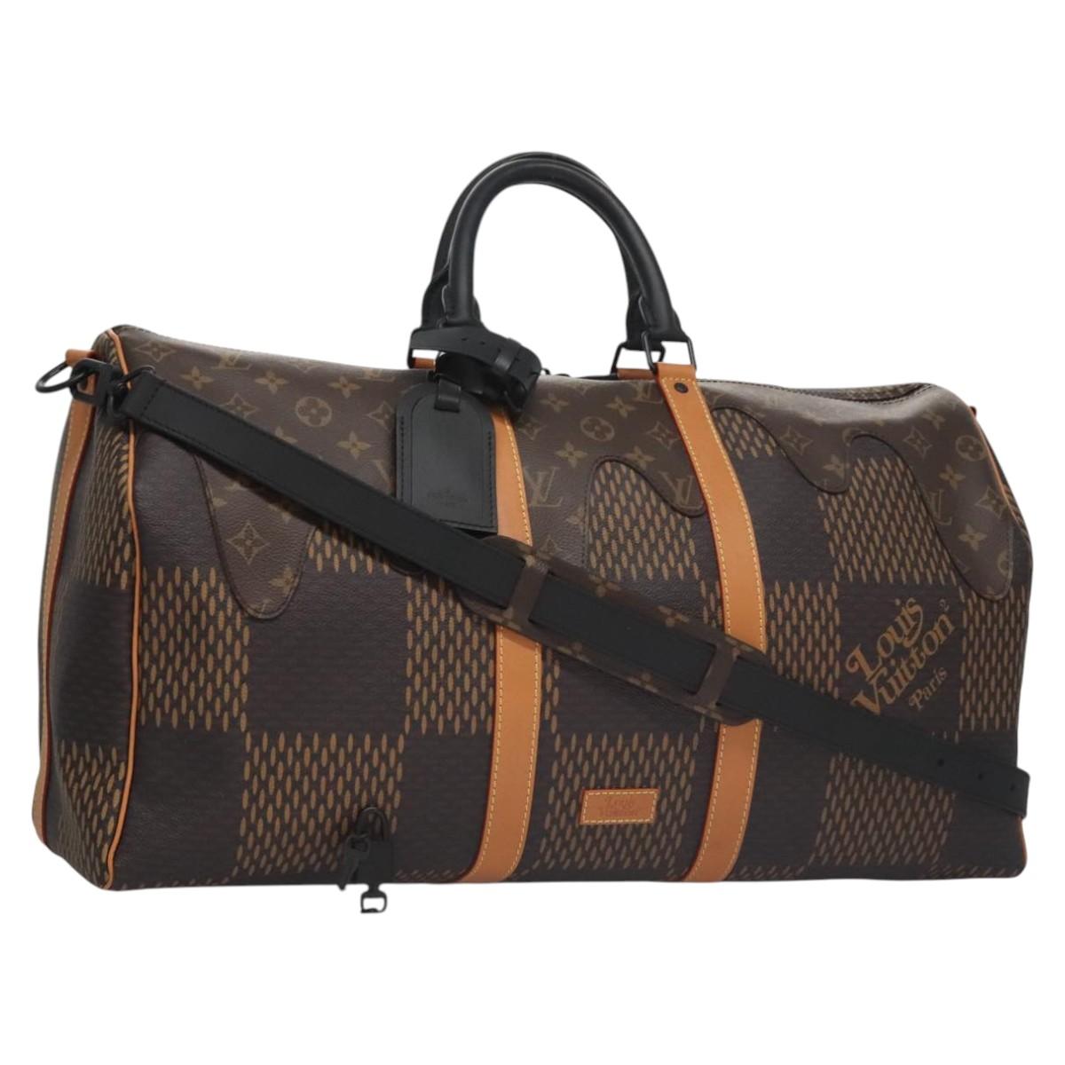 LOUIS VUITTON Damier Ebene Giant Keepall Bandouliere 50 Bag N40360 Auth 109786SM