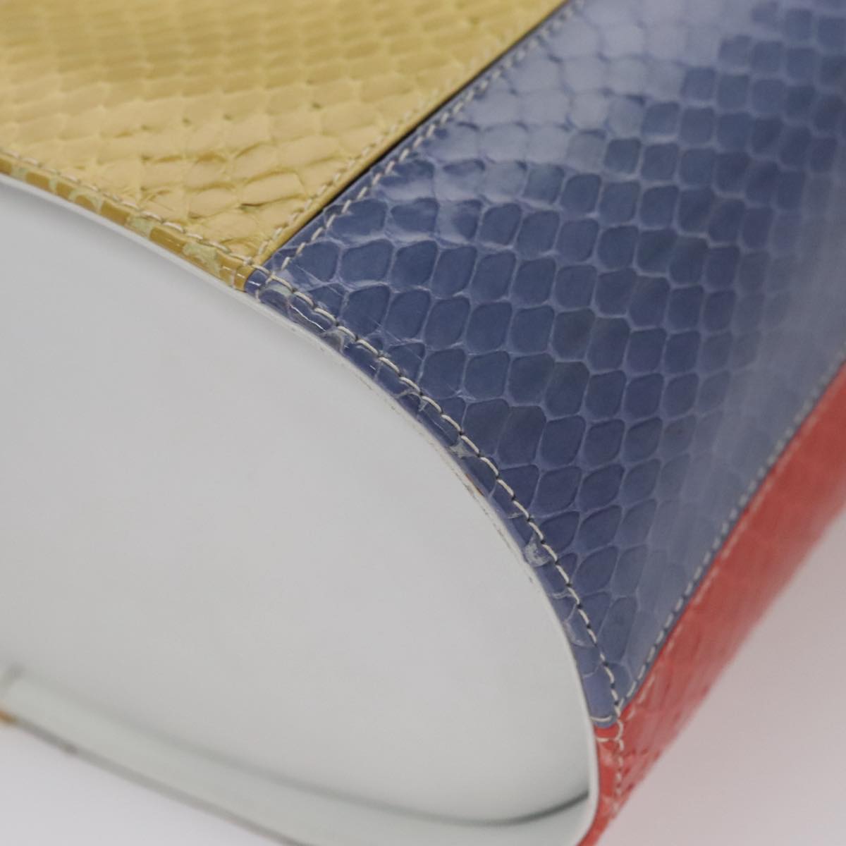 Salvatore Ferragamo Gancini Embossing Bag Leather 2way Multicolor Auth 109792V