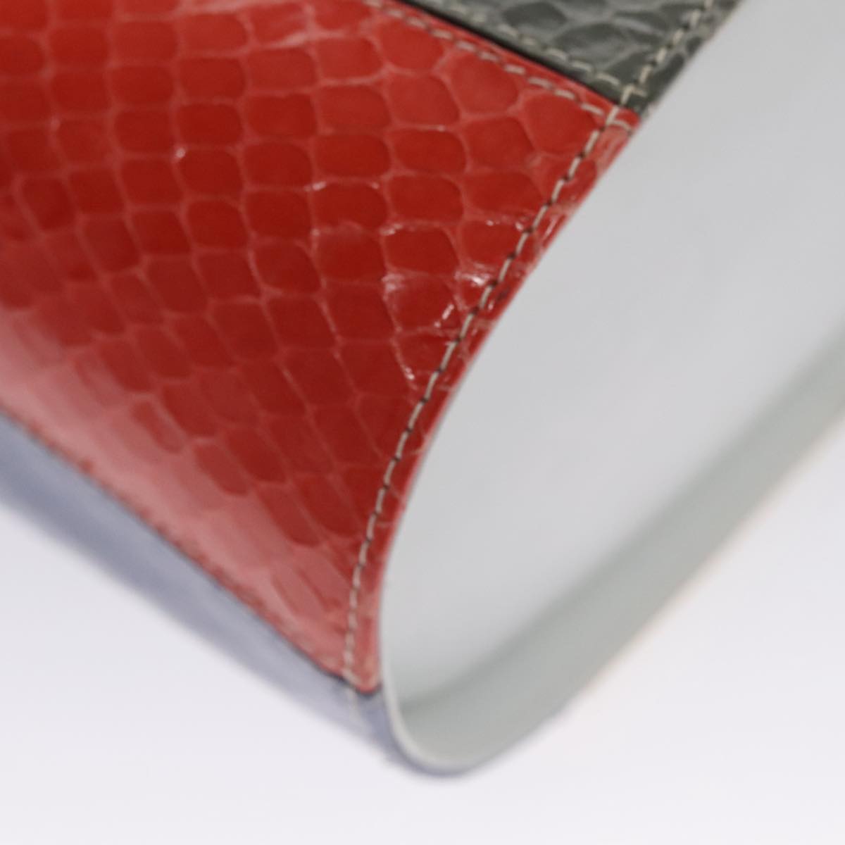 Salvatore Ferragamo Gancini Embossing Bag Leather 2way Multicolor Auth 109792V